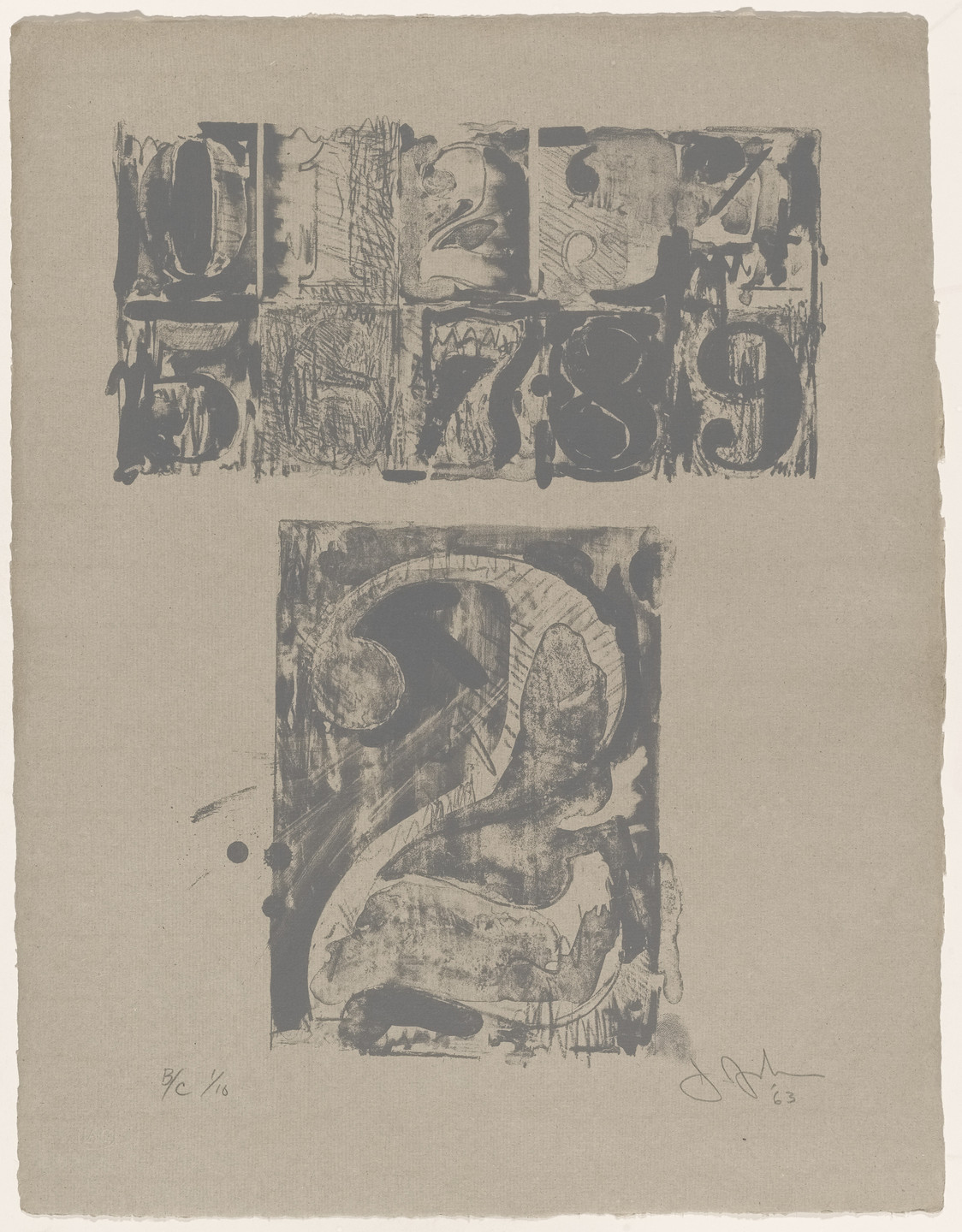 Jasper Johns. 2 from 0-9. 1963