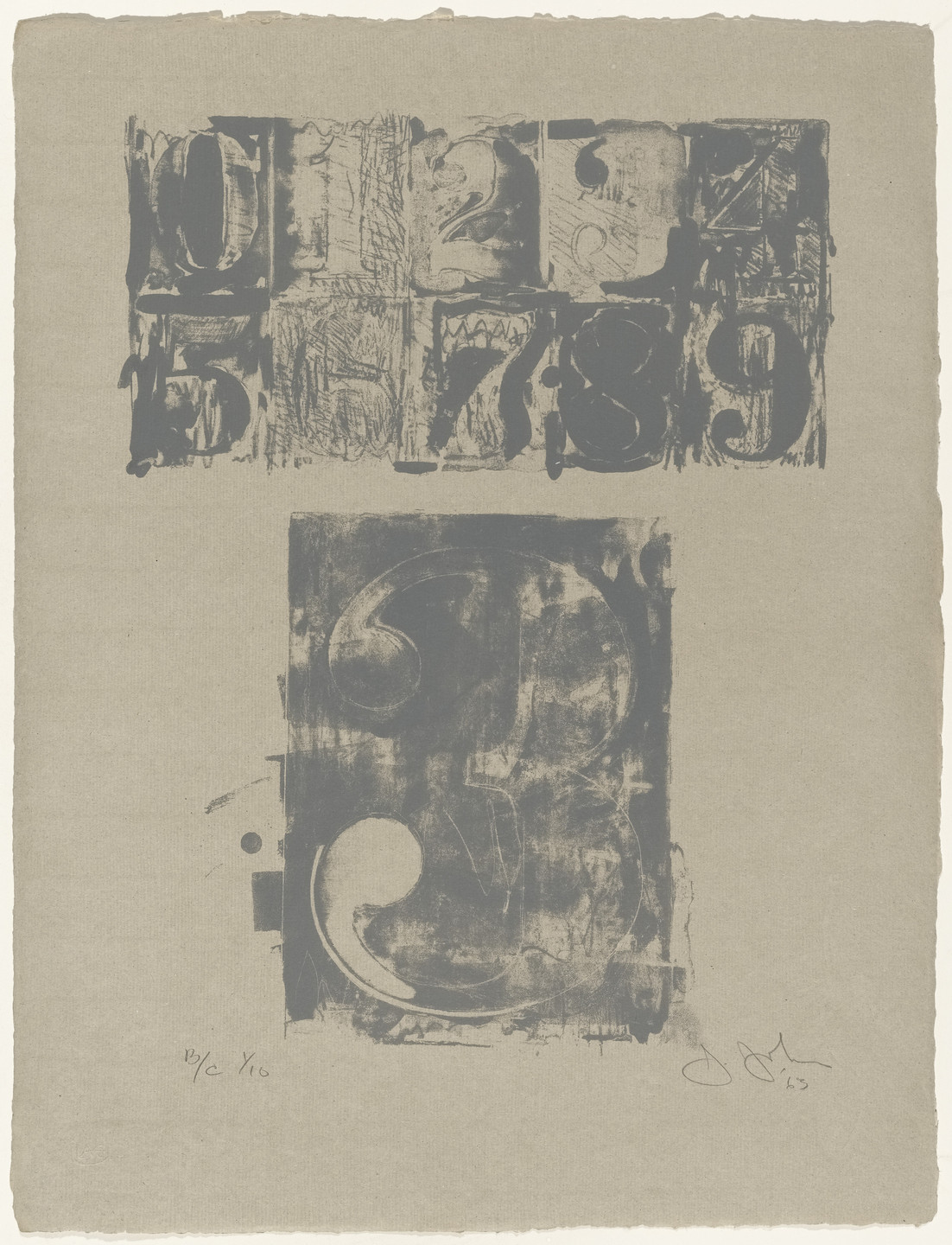 Jasper Johns. 3 from 0-9. 1963