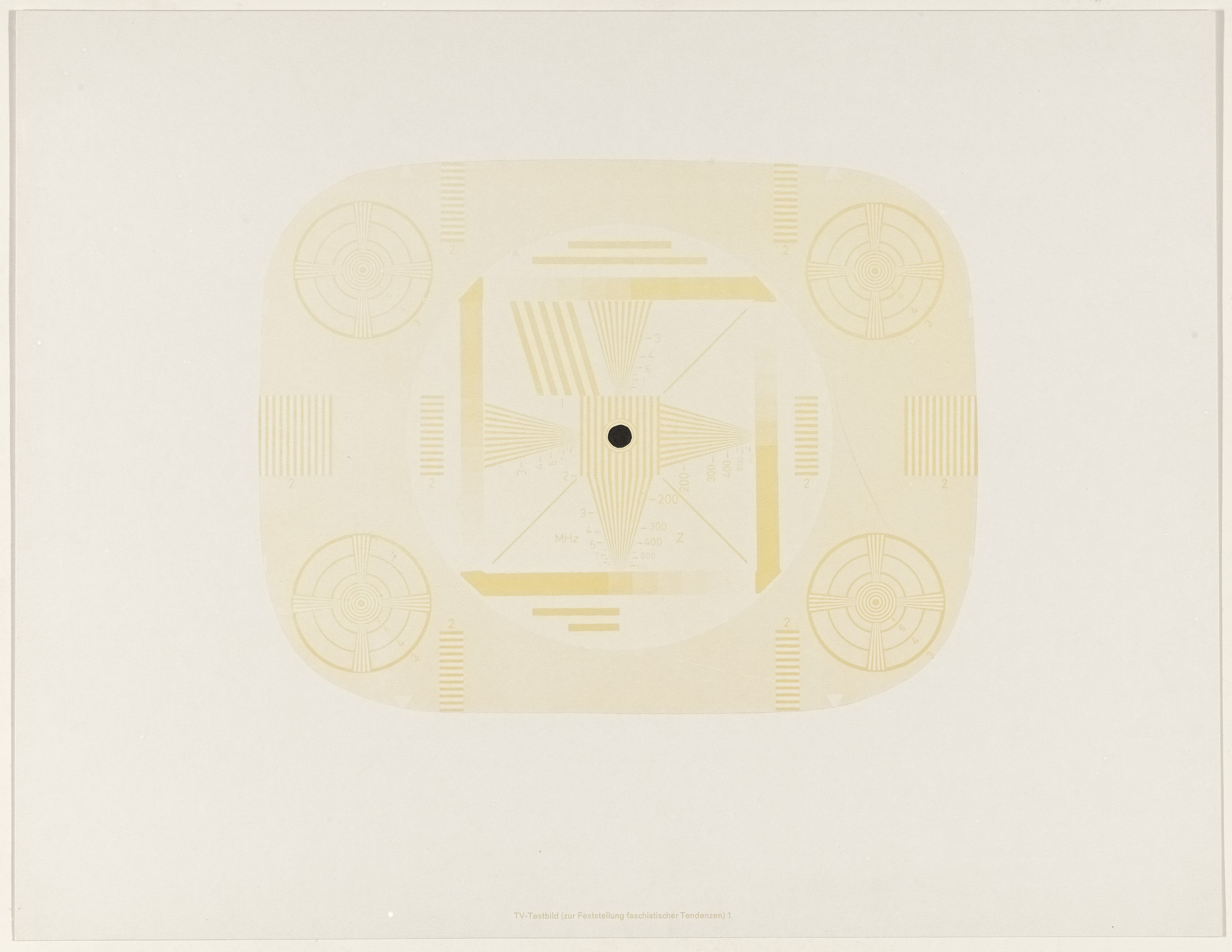 K. P. Brehmer. TV-Brown Tint, Test Pattern I (TV-Braunfarben, Testbild 1) from Weekend. 1970, published 1972