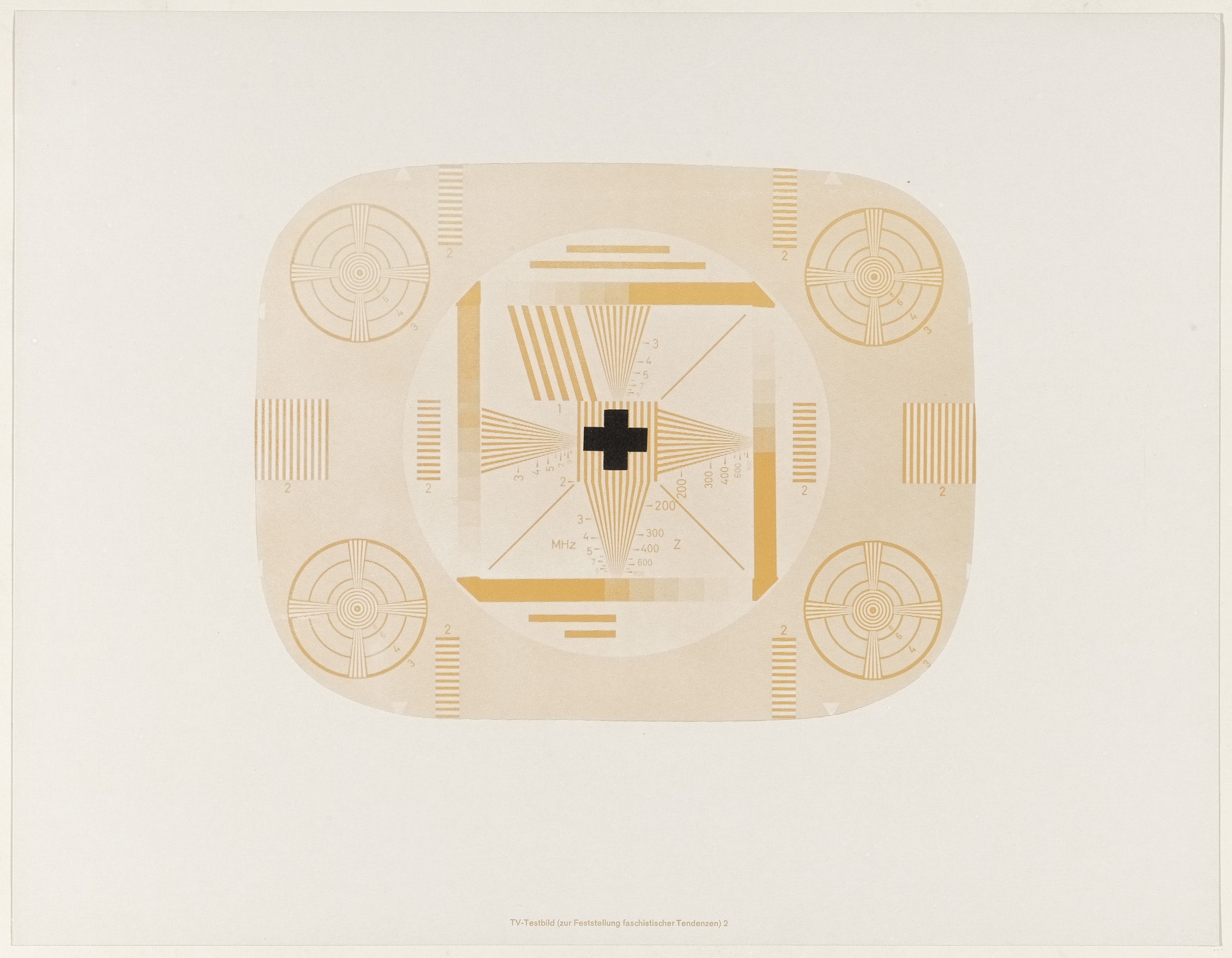 K. P. Brehmer. TV-Brown Tint, Test Pattern 2 (TV-Braunfarben, Testbild 2) from Weekend. 1970, published 1972