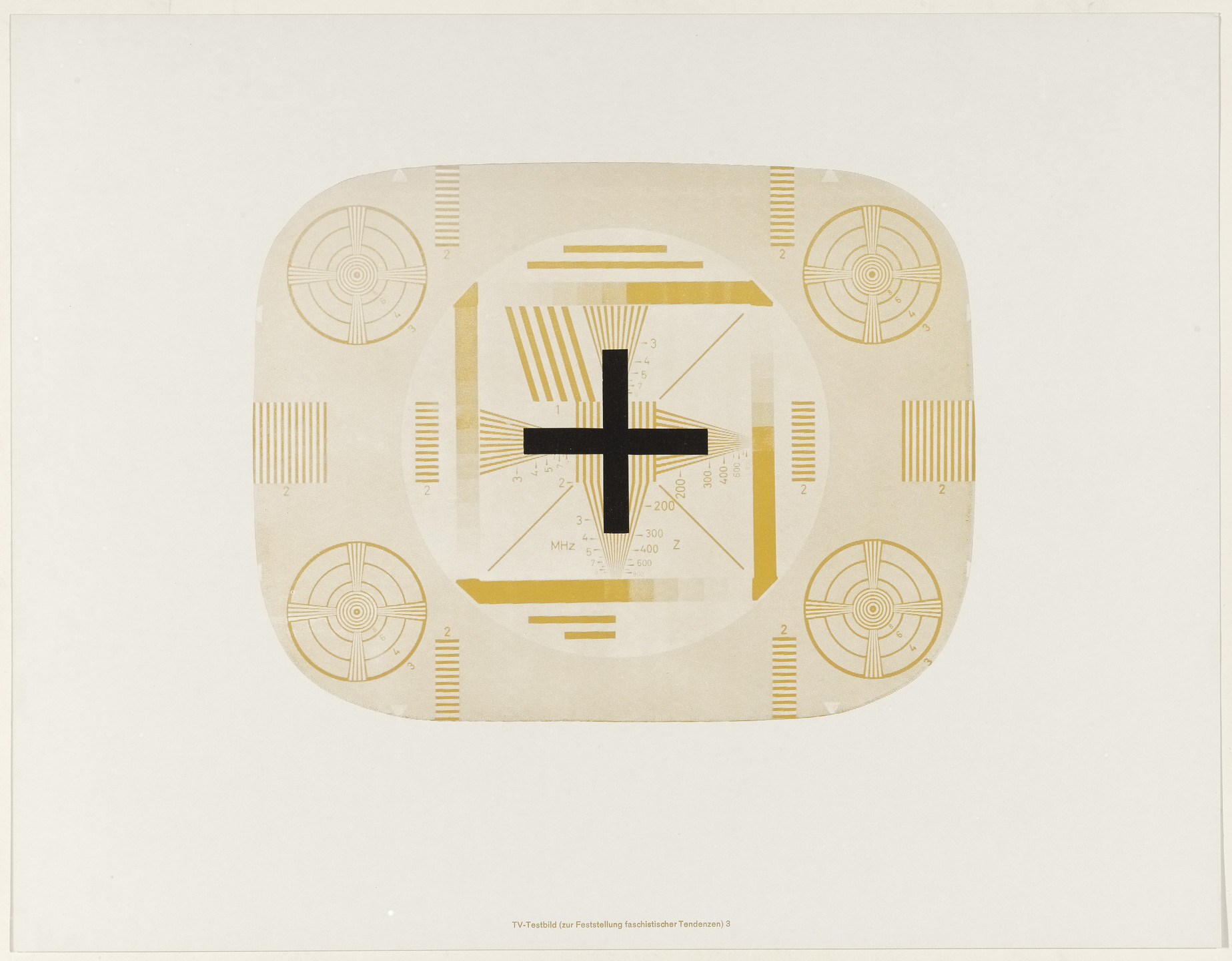 K. P. Brehmer. TV-Brown Tint, Test Pattern 3 (TV-Braunfarben, Testbild 3) from Weekend. 1970, published 1972