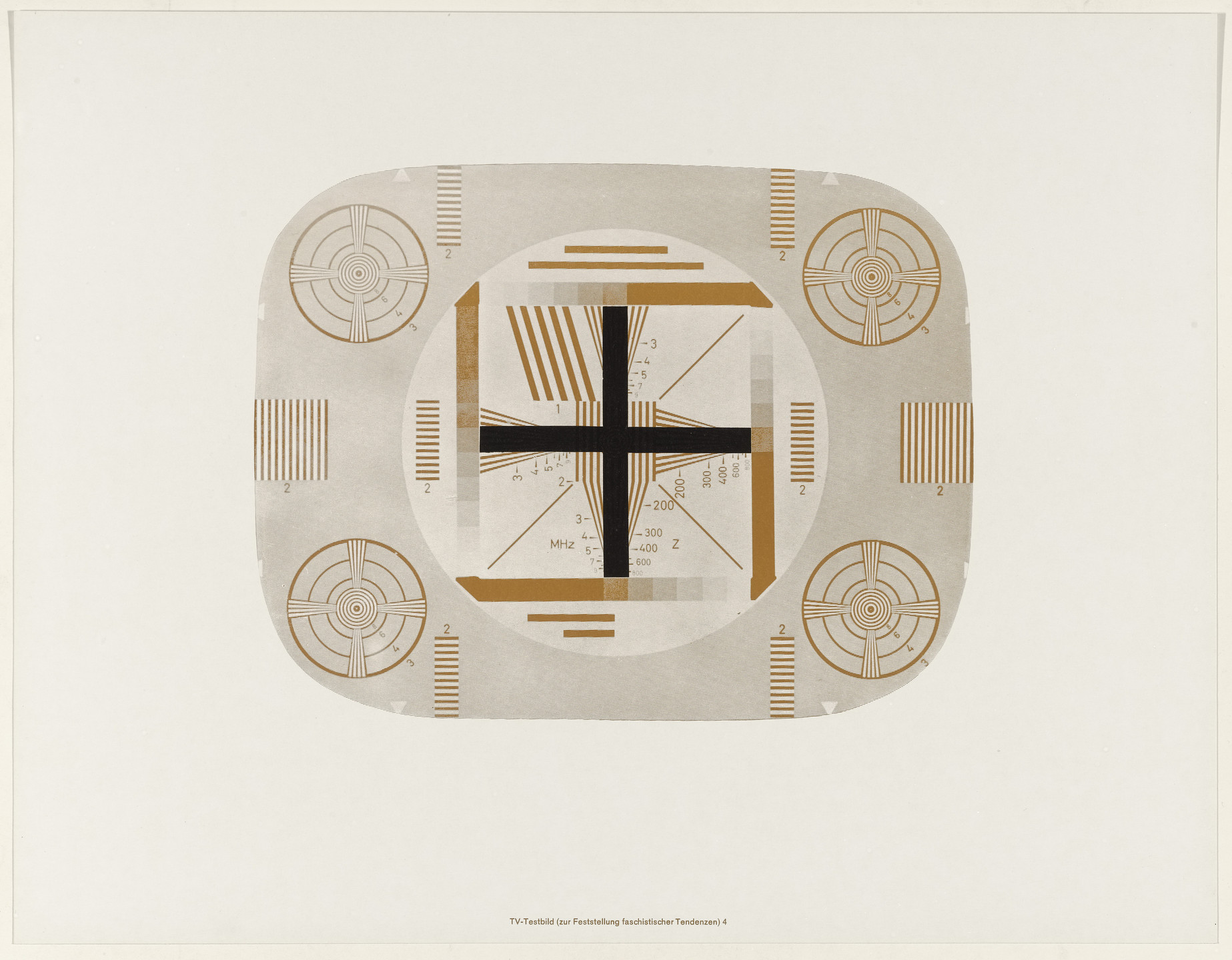 K. P. Brehmer. TV-Brown Tint, Test Pattern 4 (TV-Braunfarben, Testbild 4) from Weekend. 1970, published 1972