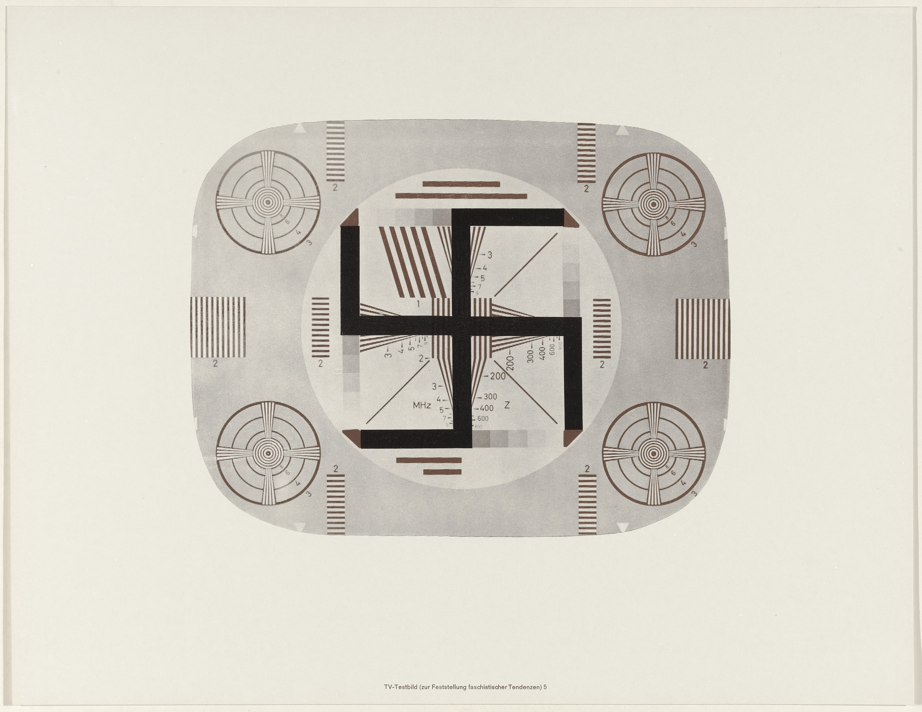 K. P. Brehmer. TV-Brown Tint, Test Pattern 5 (TV-Braunfarben, Testbild 5) from the portfolio Weekend. 1970, published 1972