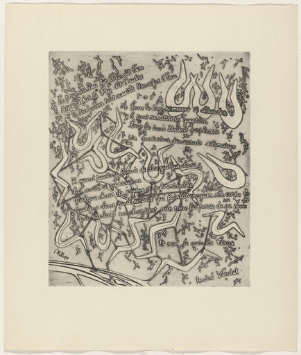 In-text plate (folio 17) from 21 Etchings and Poems