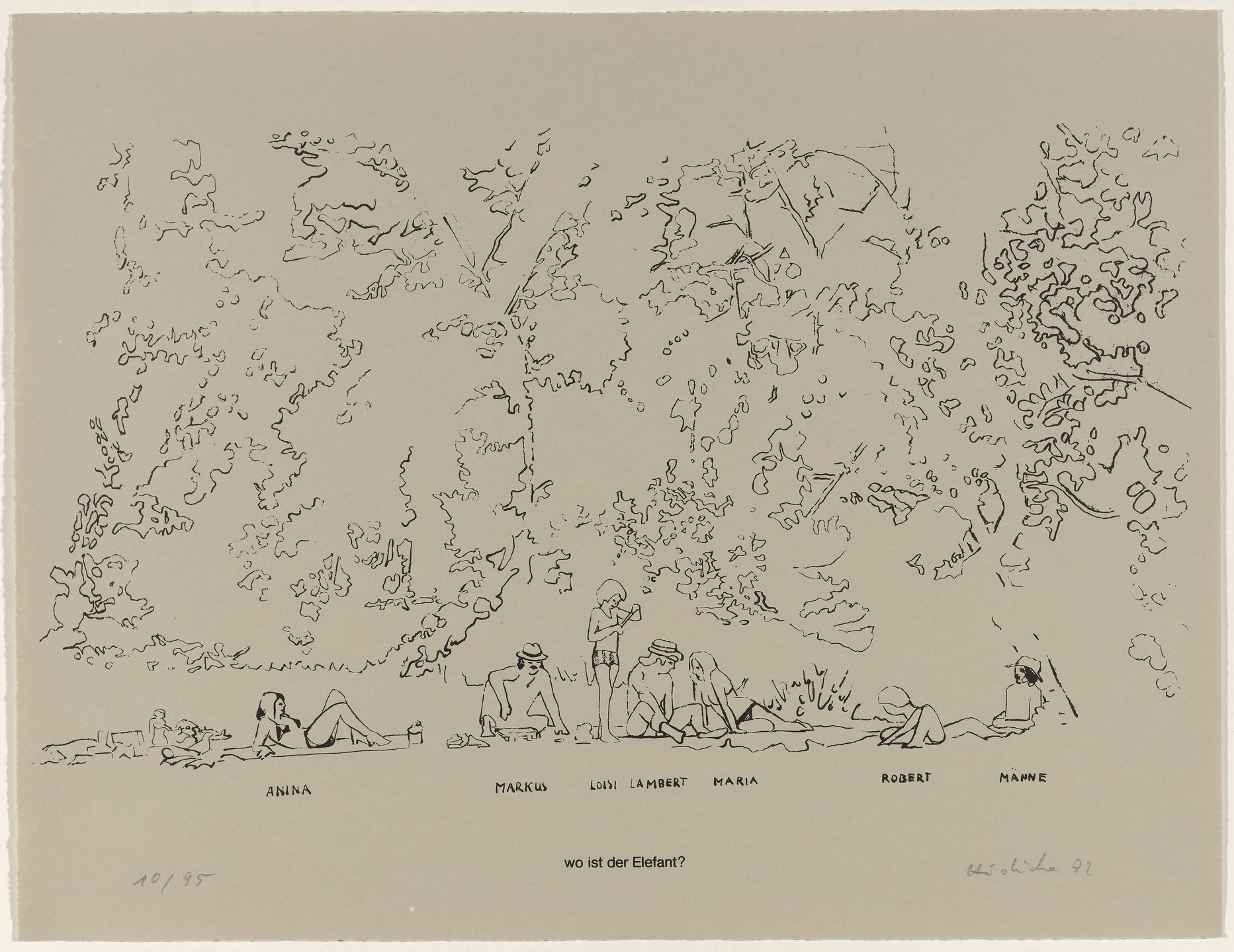 K. H. Hödicke. Where is the Elephant (Wo ist der Elefant) from Weekend. 1972