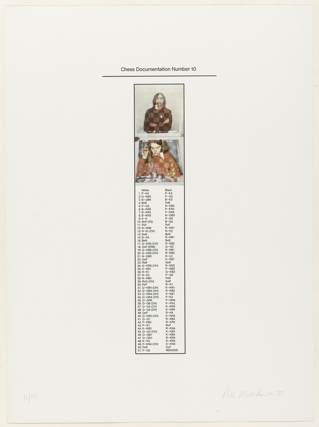Peter Hutchinson. Chess Documentation Nr. 10 from Weekend. 1972