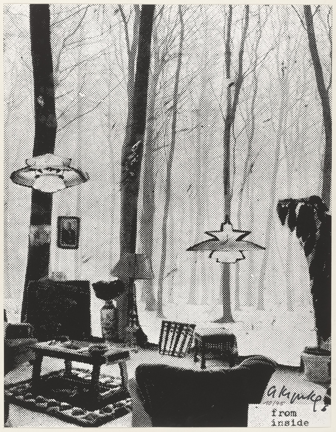 Arthur Köpcke. Glass House from Inside (Glashaus von innen) from Weekend. 1972