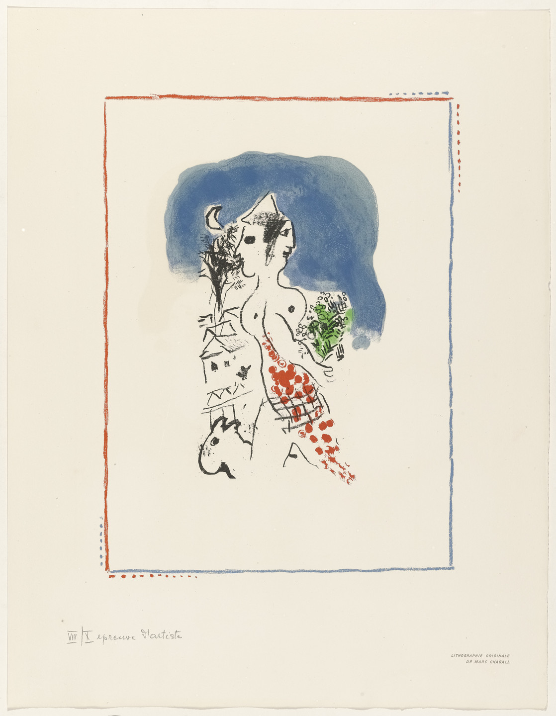 Marc Chagall. Untitled from Flight. 1968, published 1971