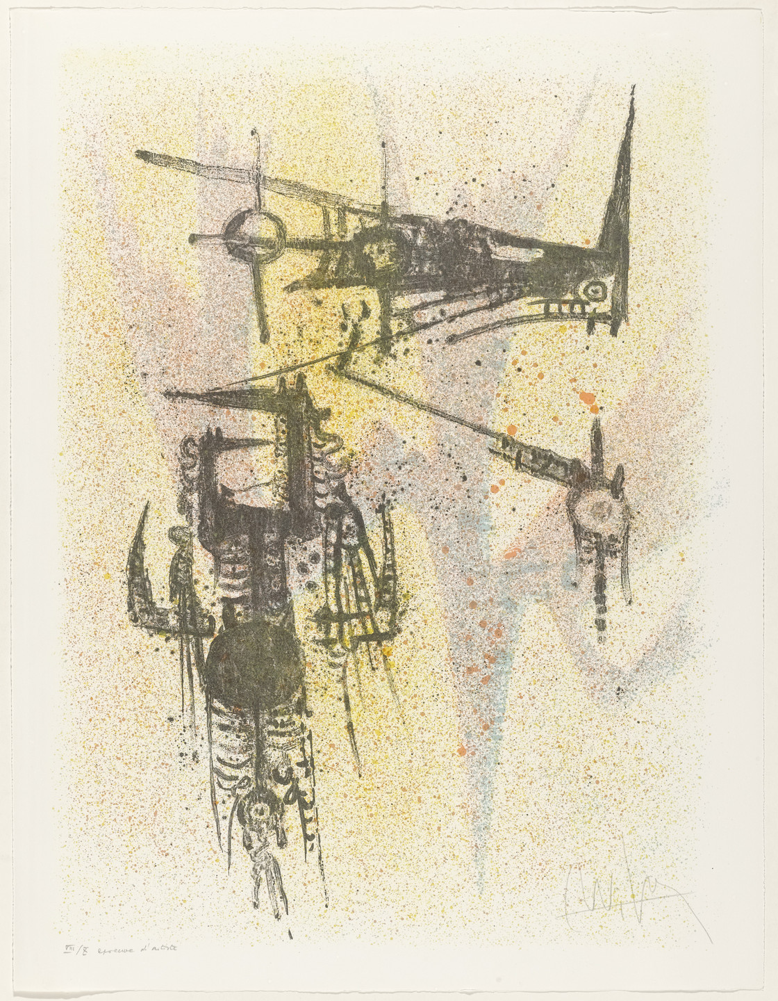 Wifredo Lam. Untitled from Flight. 1967, published 1971