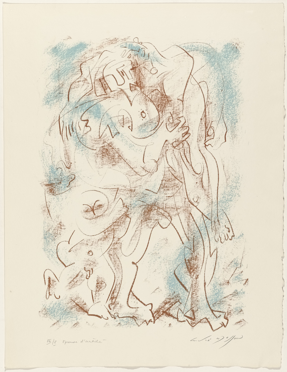 André Masson. Aeneas and His Children (Anéas et ses enfants) from Flight. 1966, published 1971