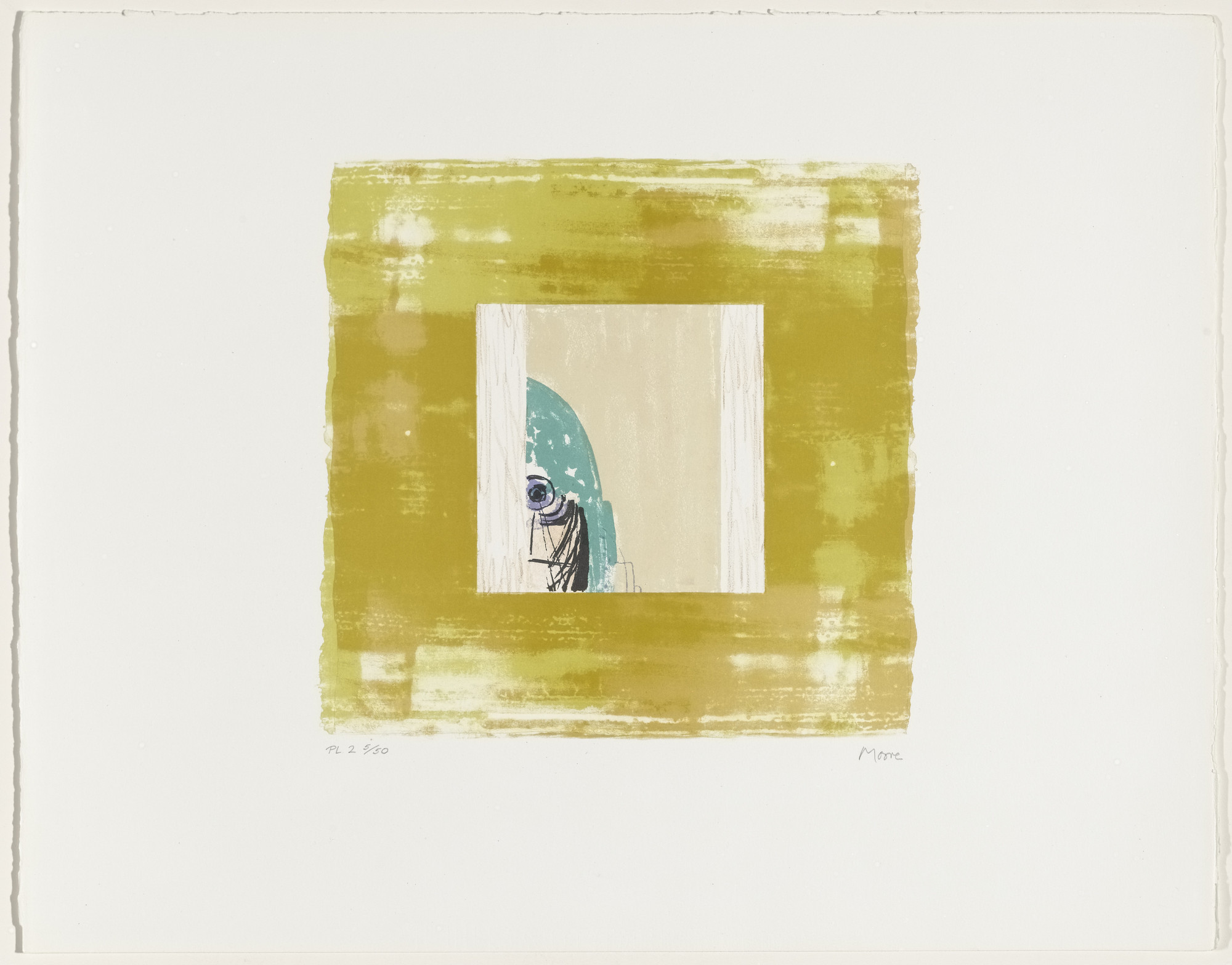 Henry Moore. Direct Eye from Helmet Head Lithographs