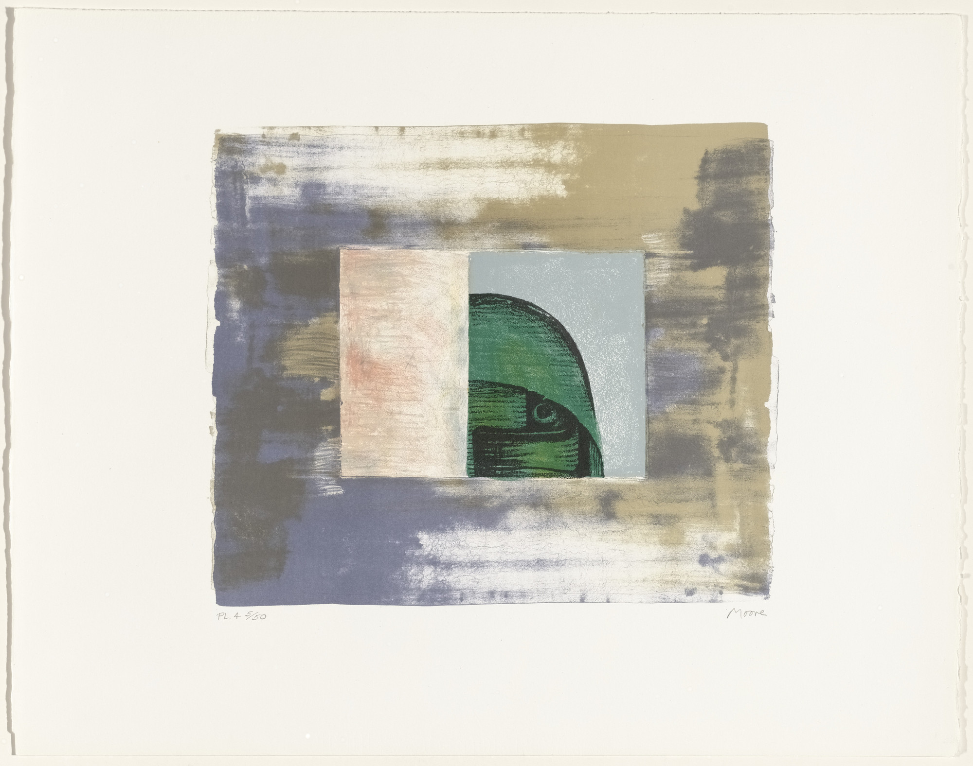 Henry Moore. Superior Eye from Helmet Head Lithographs