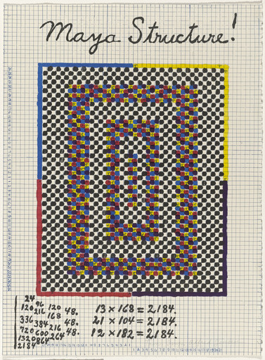 Alfred Jensen. In-text plate (folio 10) from A Pythagorean Notebook. 1965
