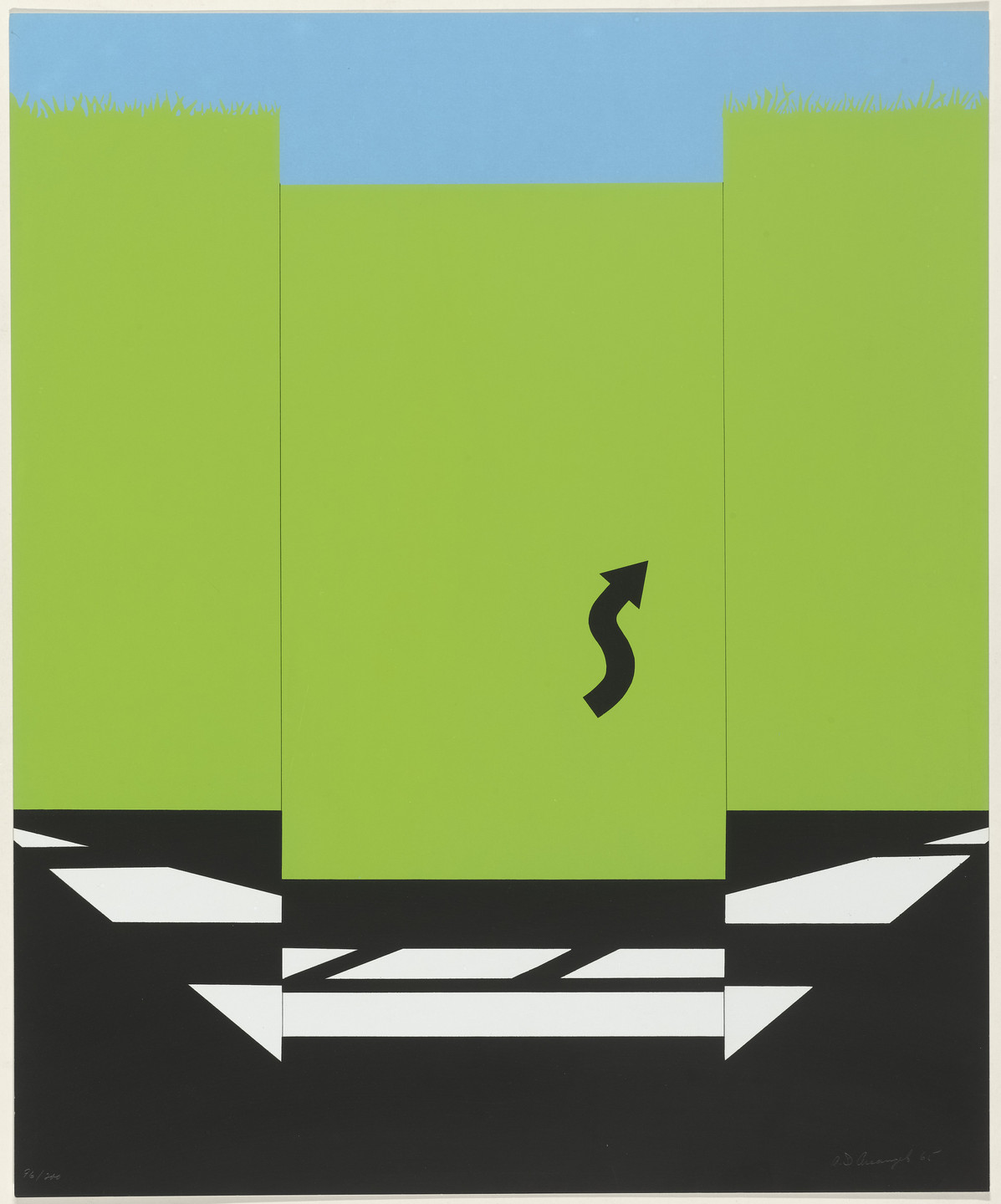 Allan D&#39;Arcangelo. Landscape I from 11 Pop Artists, Volume I. 1965, published 1966