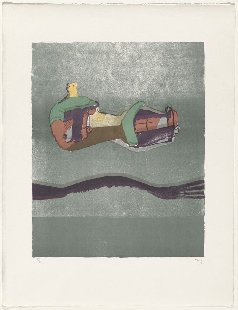 Reclining Figure with Sea Background from Reclining Figures