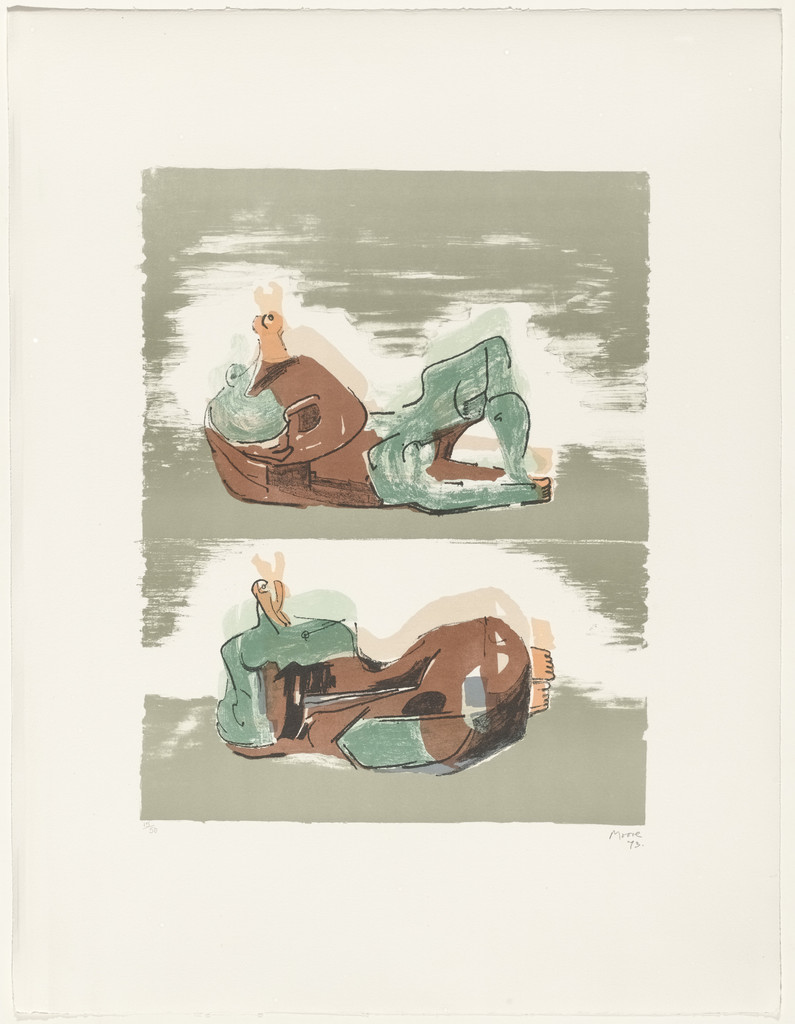 Two Reclining Figures from Reclining Figures, Henry Moore, 1973