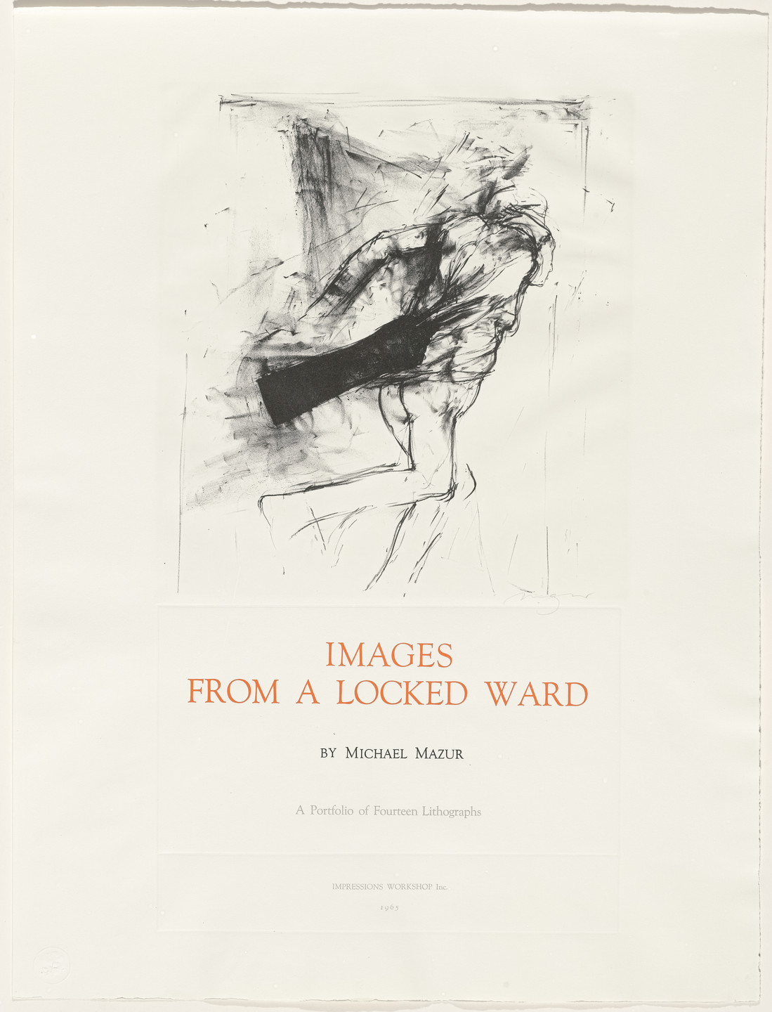 Michael Mazur. The Frustrated (Title Page) from Images from a Locked Ward. 1963–65, published 1965