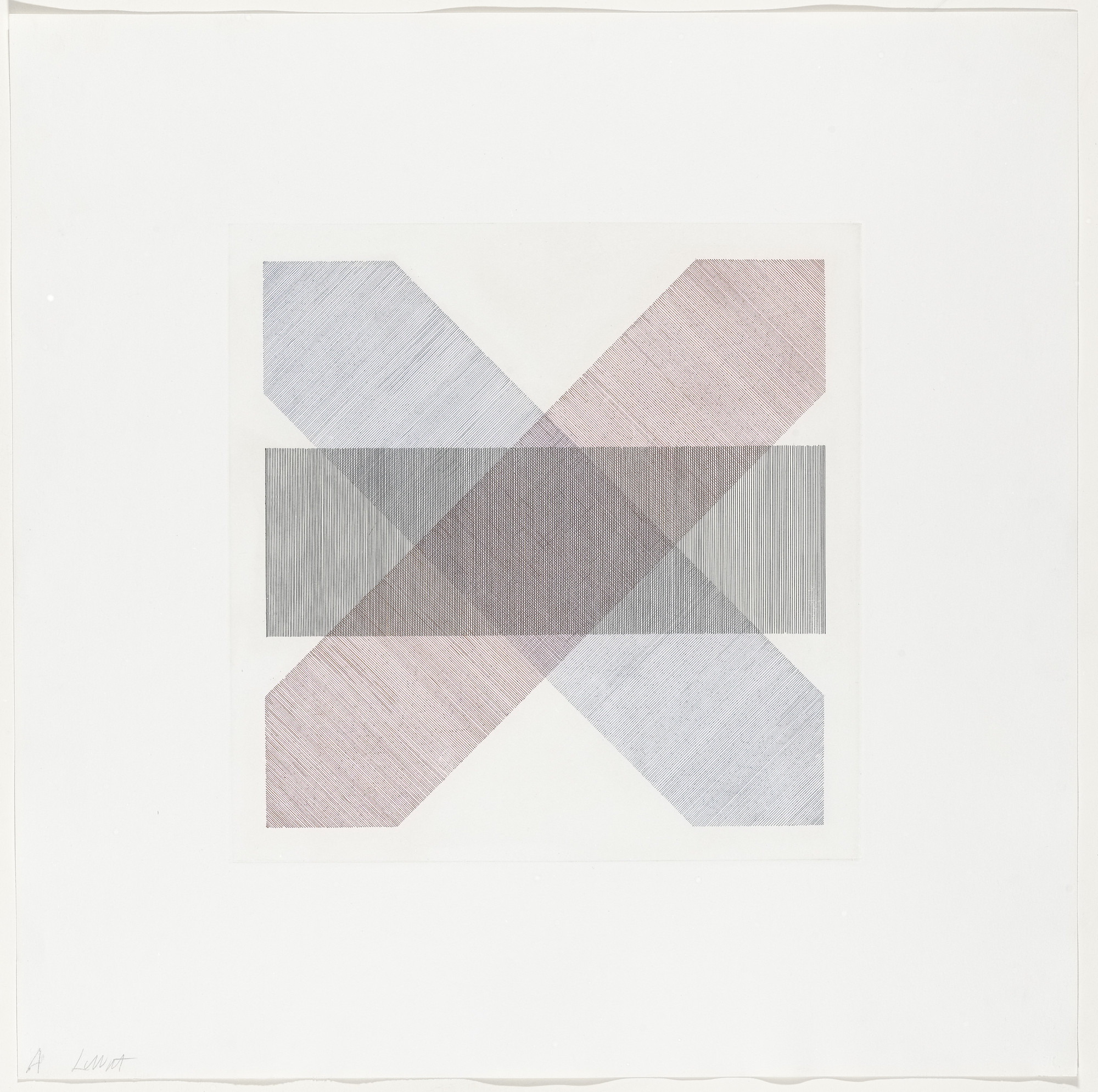 Sol LeWitt. Untitled from Bands of Color in Four Directions & All Combinations