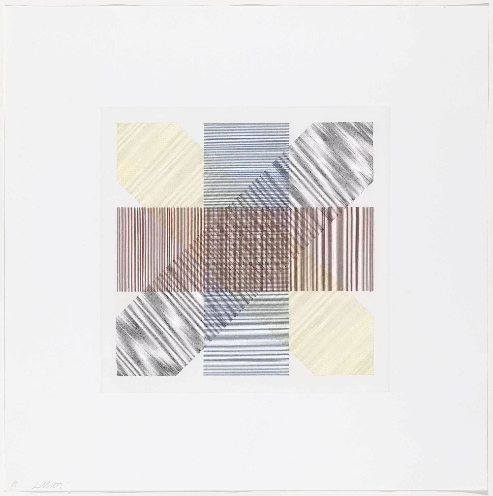 Sol LeWitt. Untitled from Bands of Color in Four Directions & All Combinations