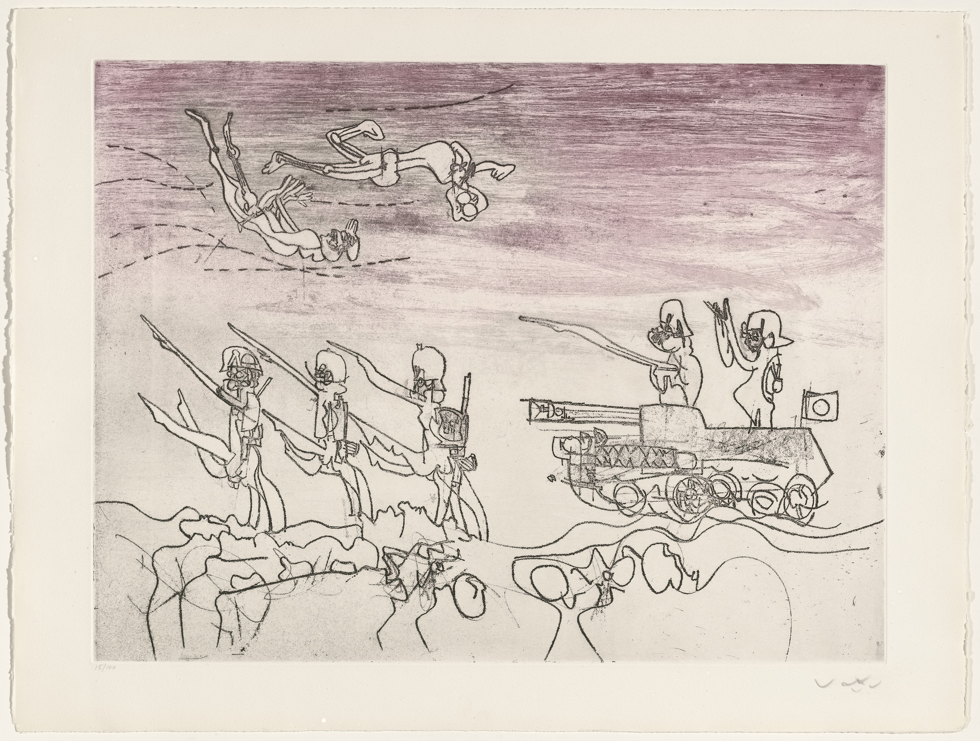 Roberto Matta. Blitz, plate I (folio 4) from Judgements