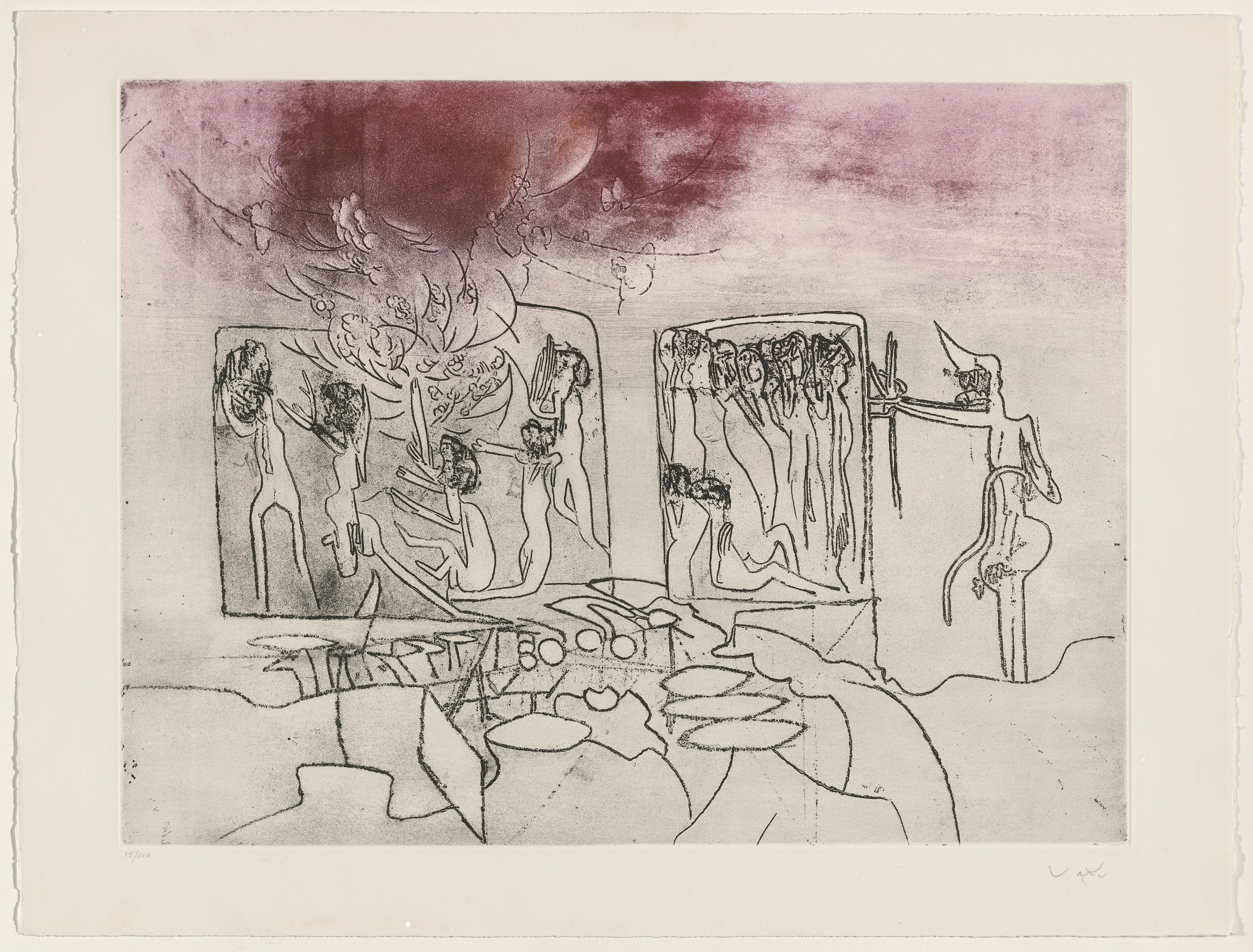 Roberto Matta. Genocide, plate III (folio 6) from Judgments