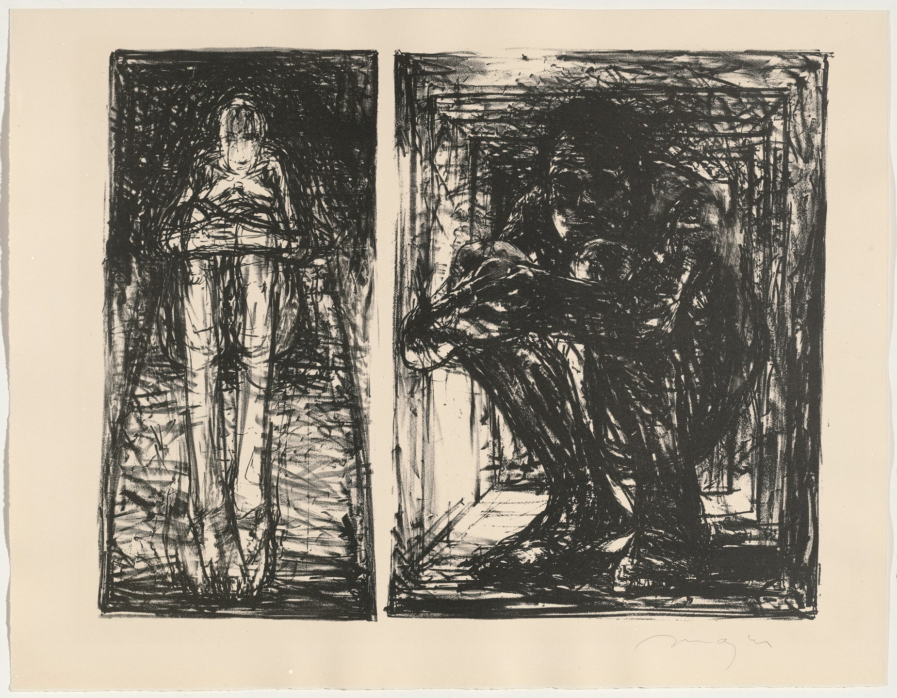 Michael Mazur. The Bench from Images from a Locked Ward. 1963–65, published 1965