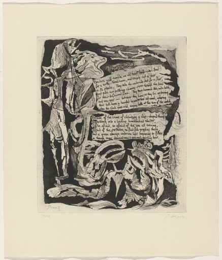 In-text plate (folio 19) from 21 Etchings and Poems