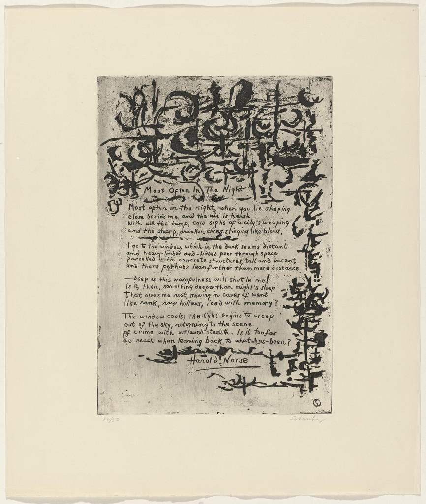 In-text plate (folio 21) from 21 Etchings and Poems