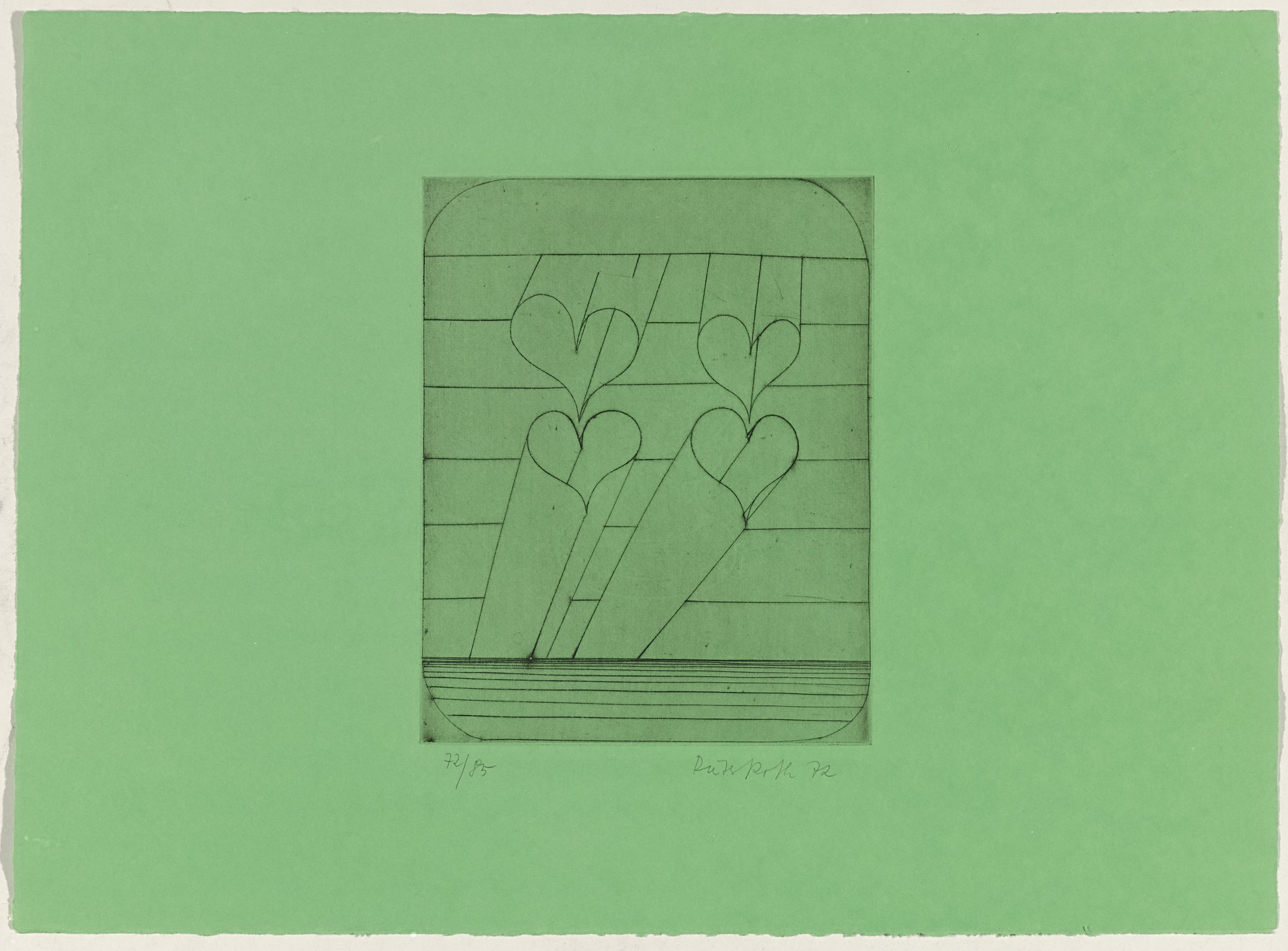 Dieter Roth. Hearts from Containers. 1972, published 1973