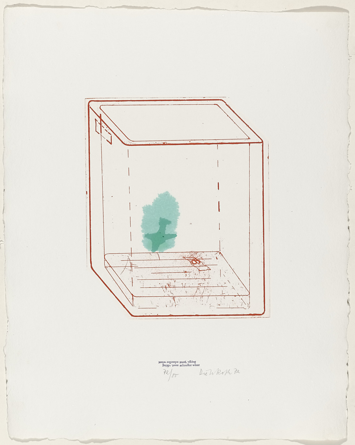 Dieter Roth. mast, viking (schneller wixer) from Containers. 1972, published 1973