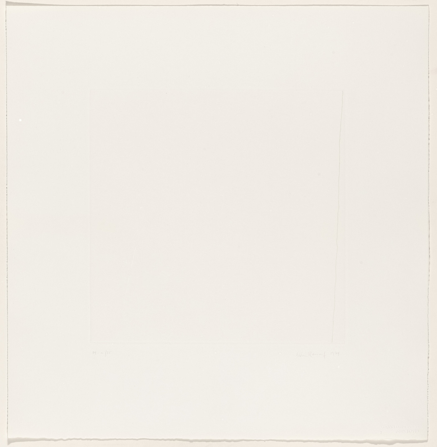 Edda Renouf. Untitled from Traces. 1974