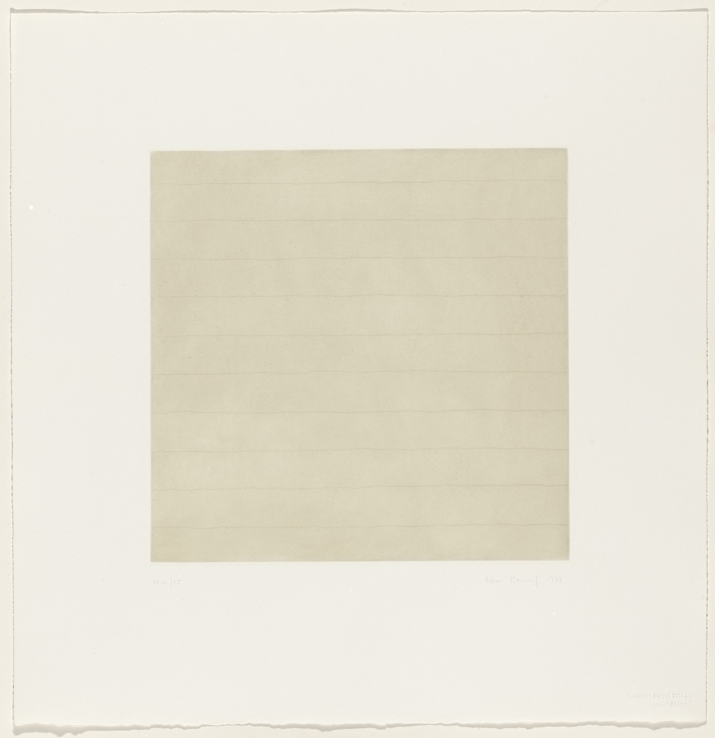 Edda Renouf. Untitled from Traces. 1974