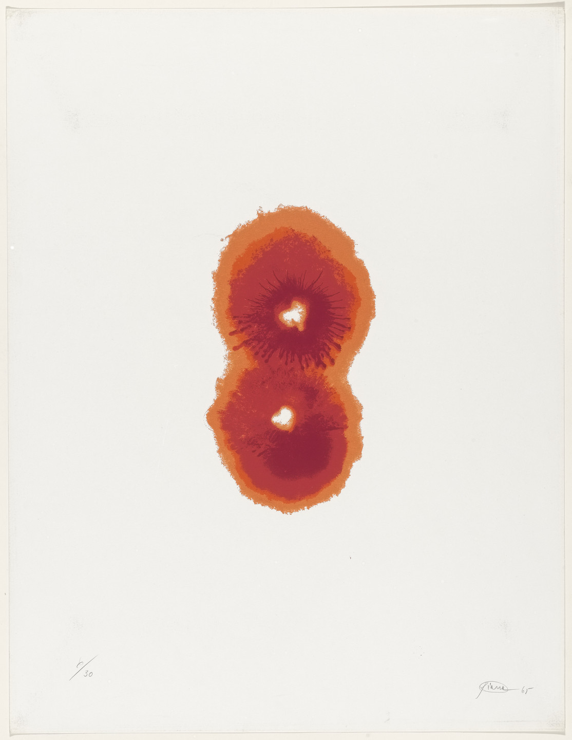 Otto Piene. Plate (folio 7) from the portfolio Rose or Star (Rose oder Stern). 1965