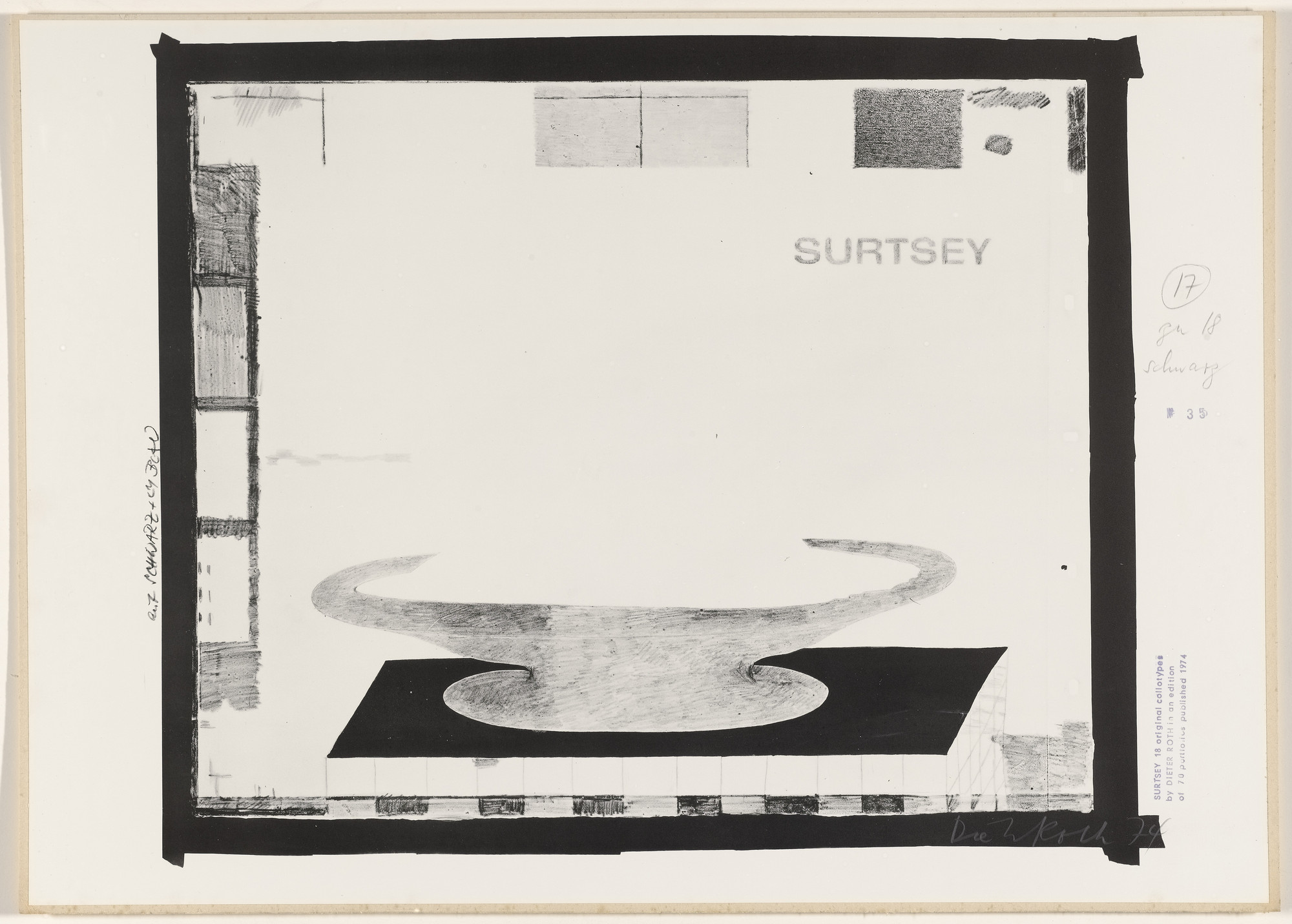 Dieter Roth. Untitled from Surtsey. 1973–74, published 1974