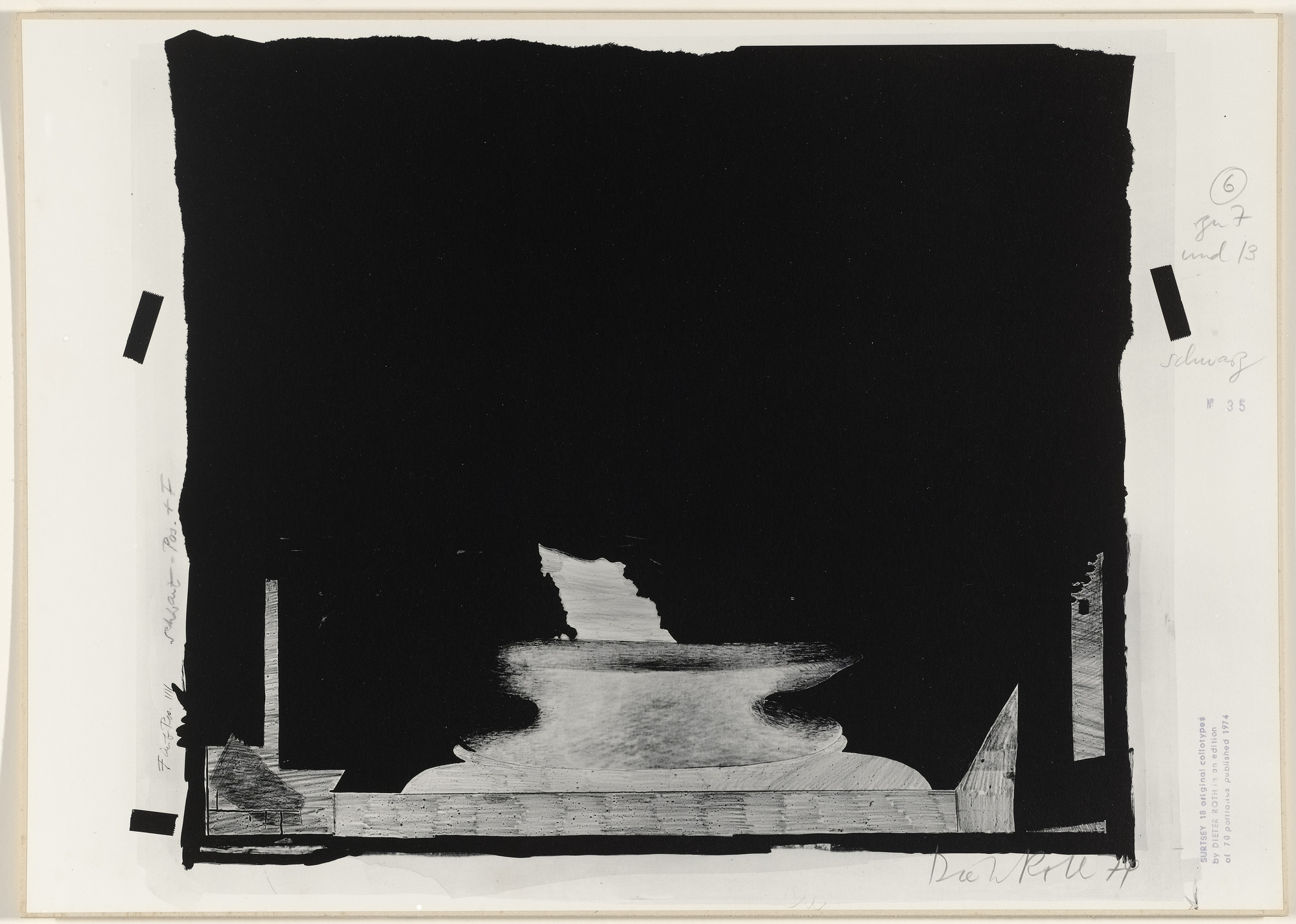 Dieter Roth. Untitled from Surtsey. 1973–74, published 1974