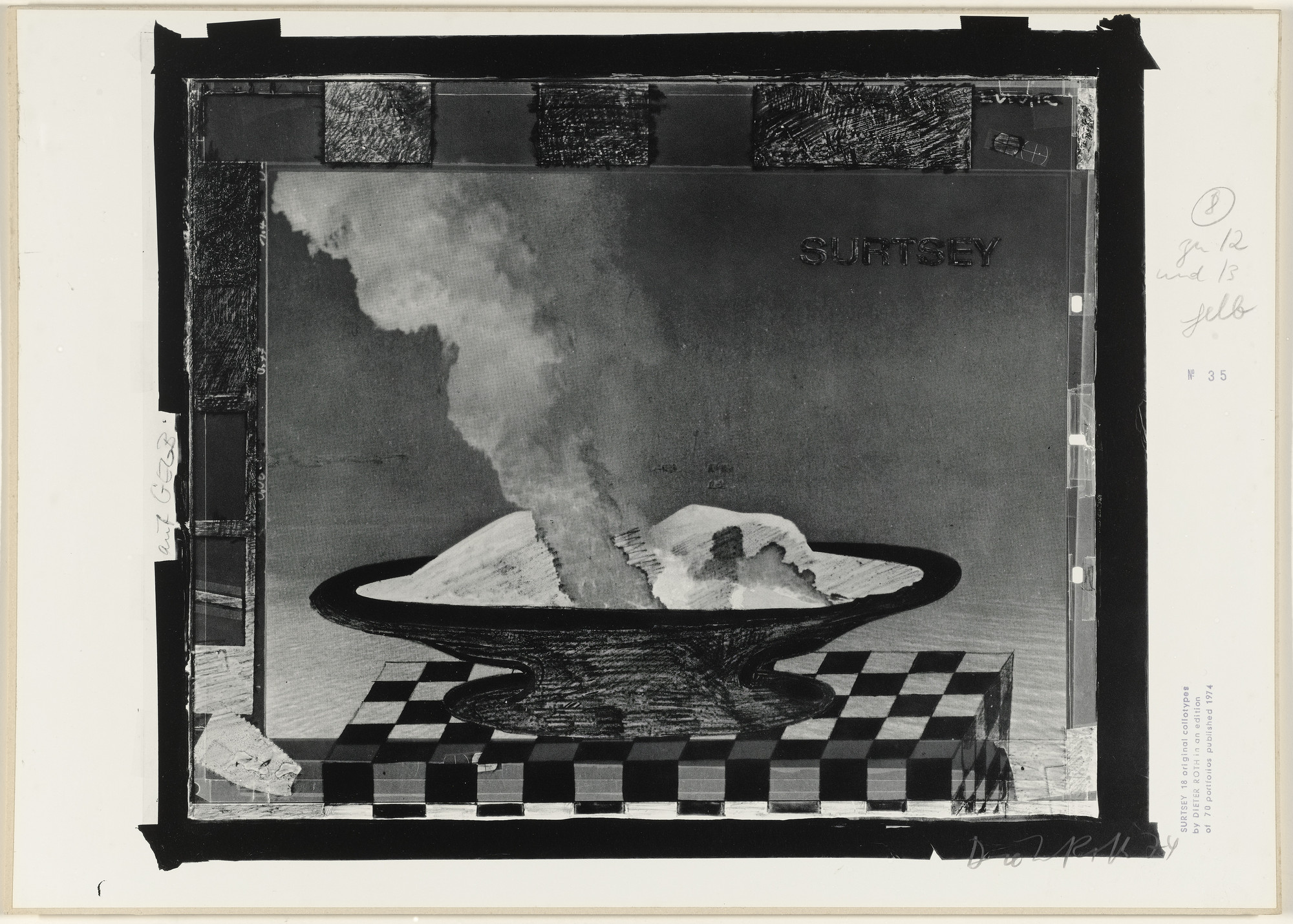 Dieter Roth. Untitled from Surtsey. 1973–74, published 1974