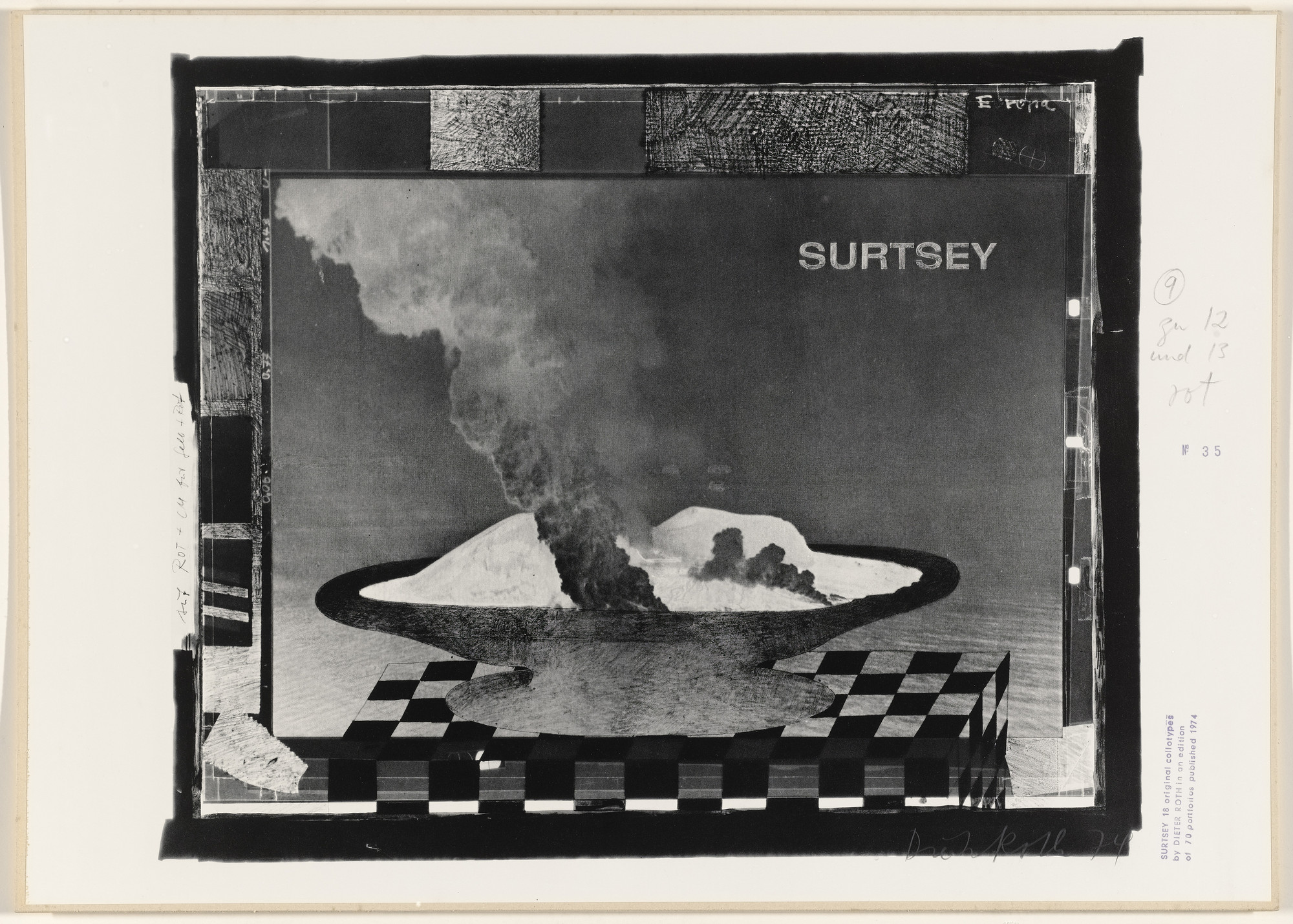 Dieter Roth. Untitled from Surtsey. 1973–74, published 1974