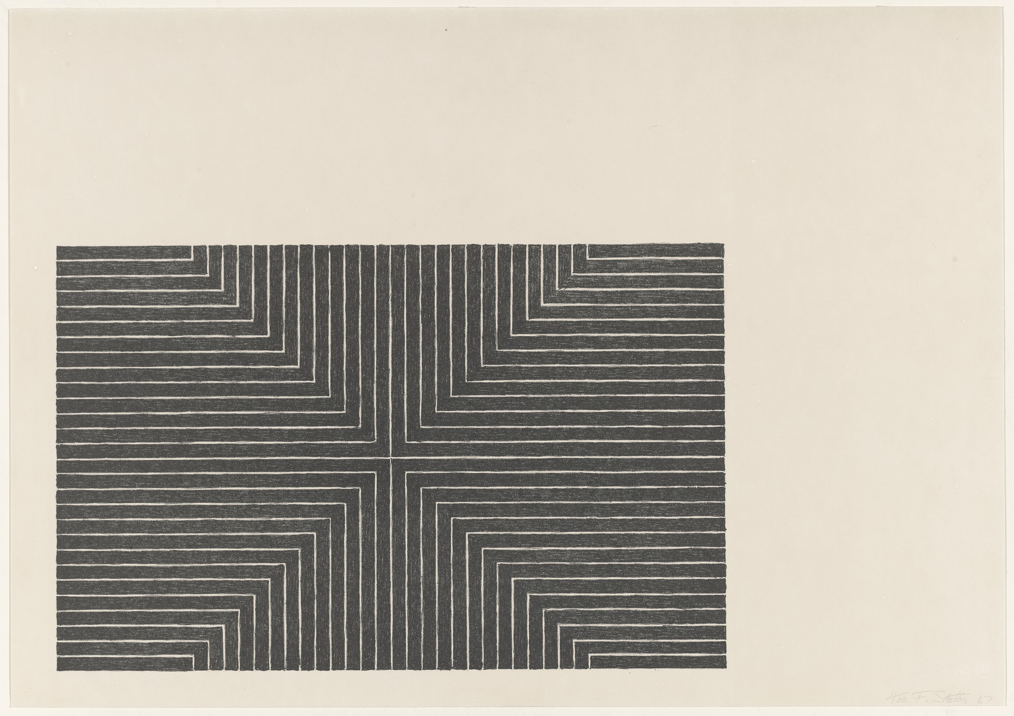 Frank Stella. Arbeit Macht Frei from Black Series I. 1967