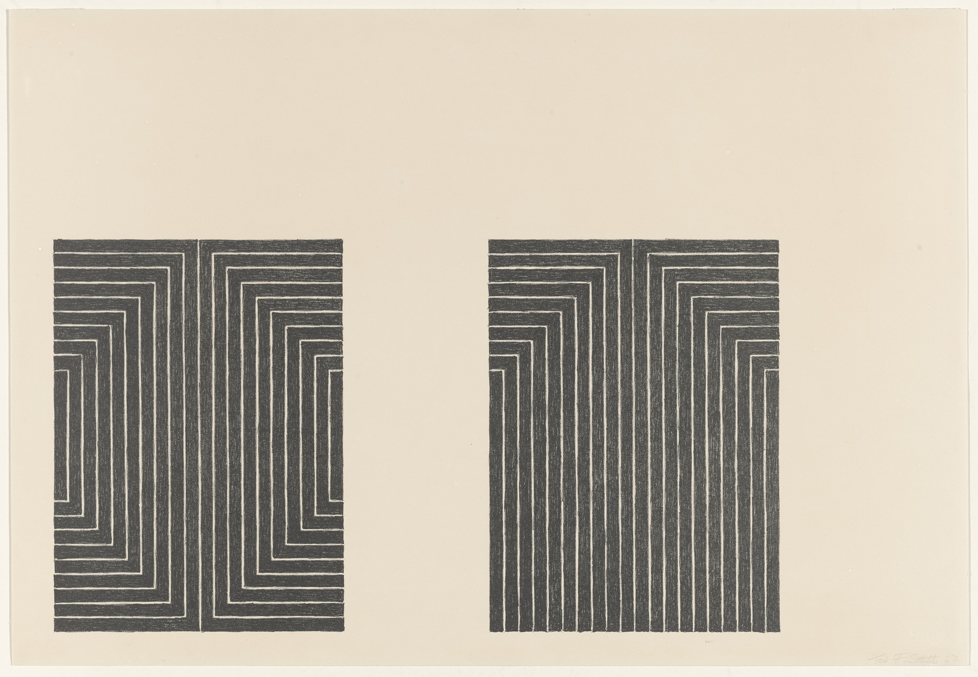 Frank Stella. Club Onyx-Seven Steps from Black Series I