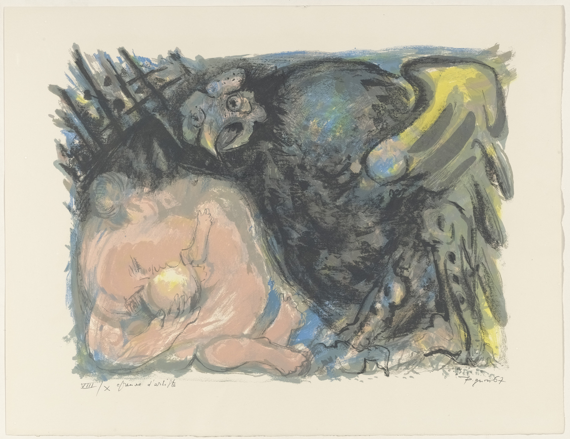 Édouard Pignon. Untitled from Flight, _Untitled from _Flight. 1967, published 1971