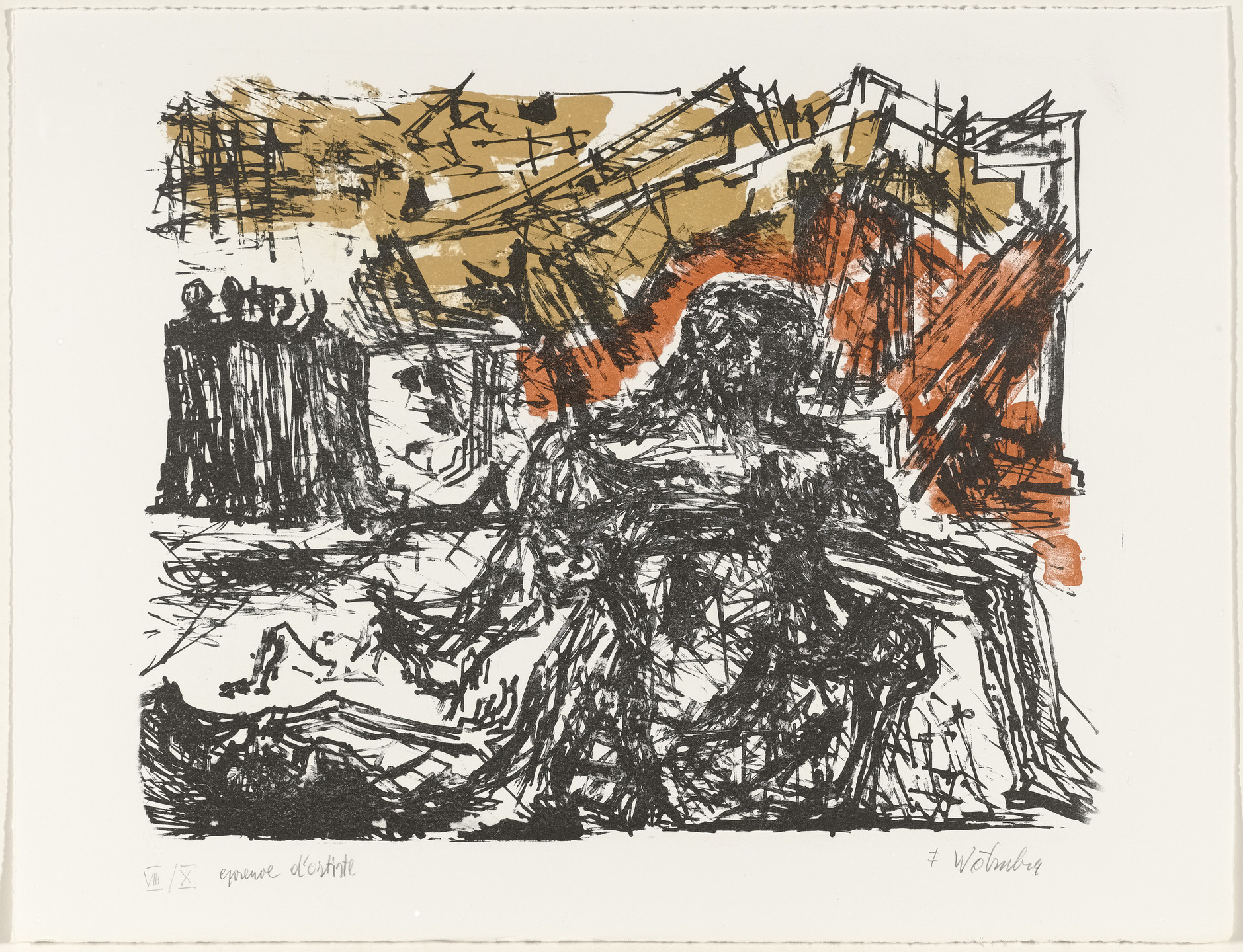 Fritz Wotruba. Untitled from Flight. 1969, published 1971