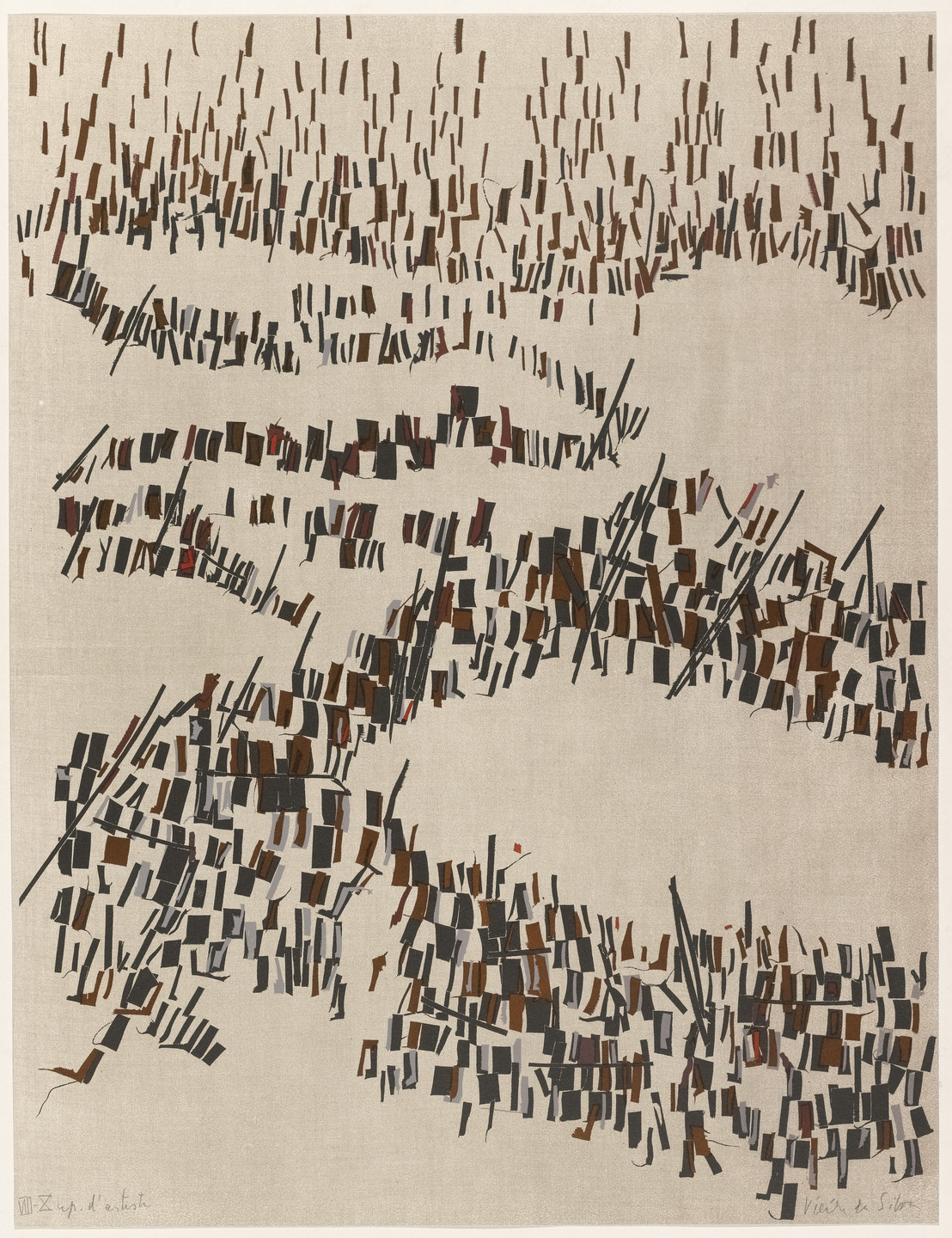 Maria Helena Vieira da Silva. Untitled from Flight. 1968, published 1971