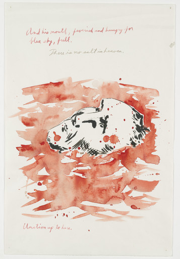 Raymond Pettibon. No Title (And his mouth...). 1991