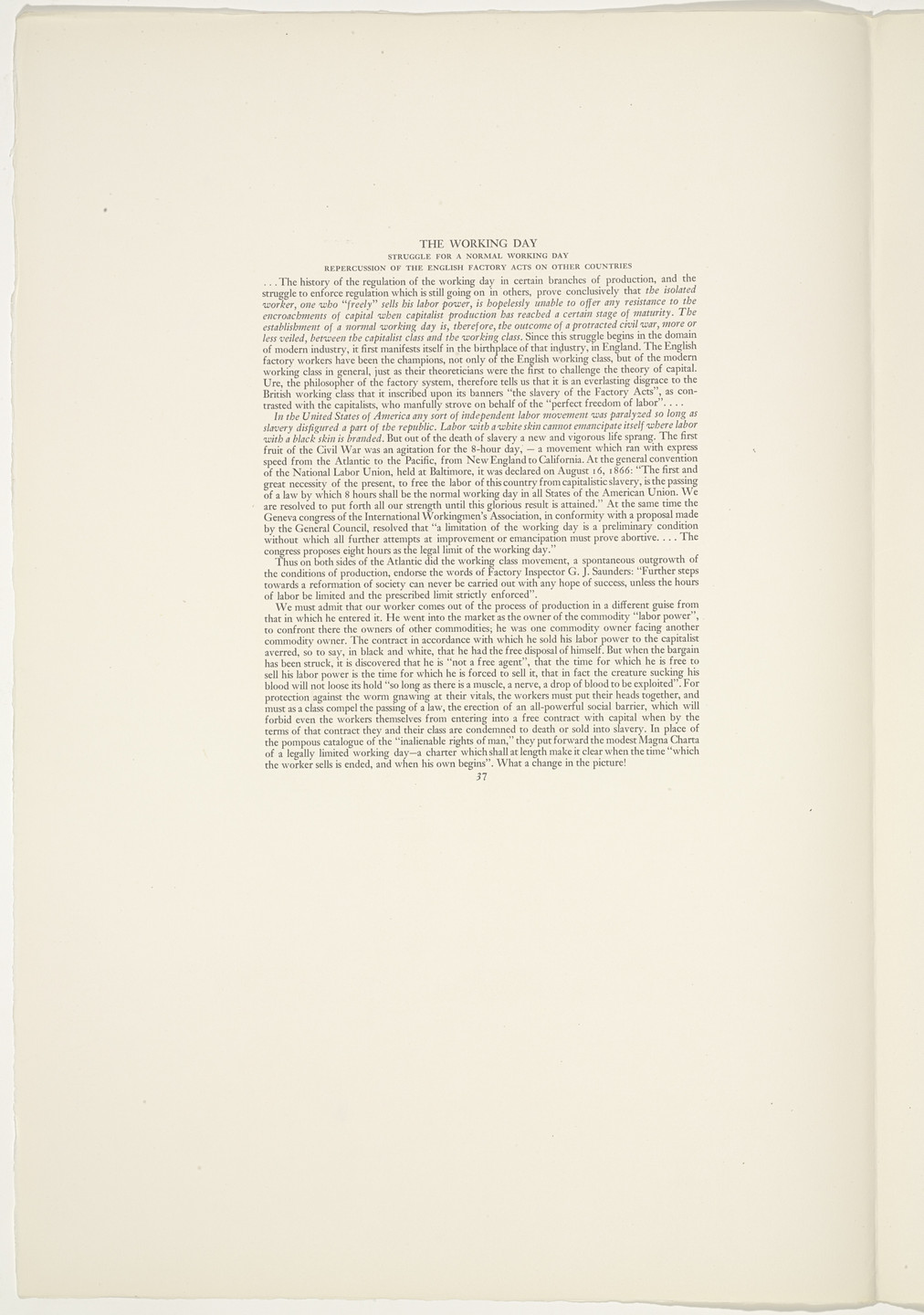 Hugo Gellert. Plate (folio 80) from &#39;Capital&#39; in Pictures. 1933