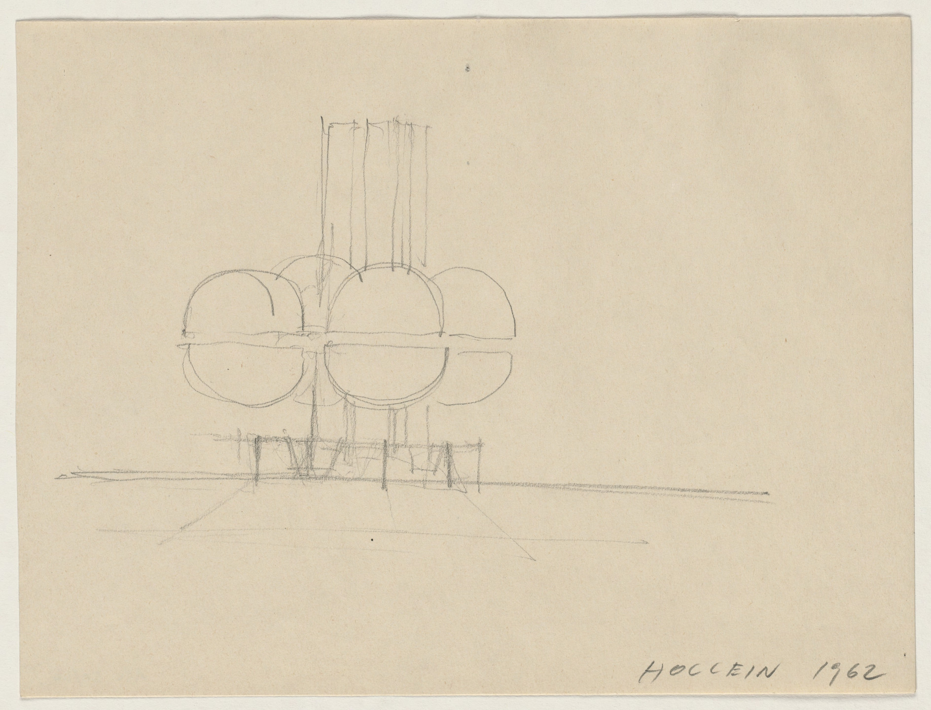 Hans Hollein. Building Form Studies, project, Perspective. 1962