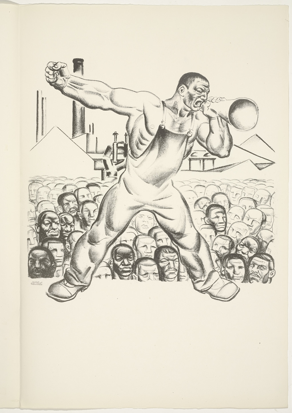 Hugo Gellert. Plate (folio 44) from &#39;Capital&#39; in Pictures. 1933
