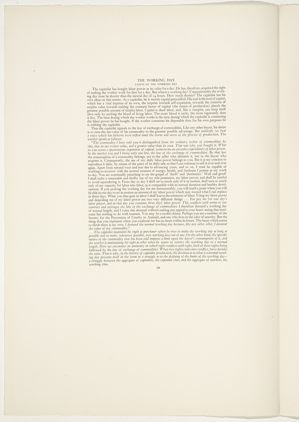 Hugo Gellert. Plate (folio 74) from &#39;Capital&#39; in Pictures. 1933