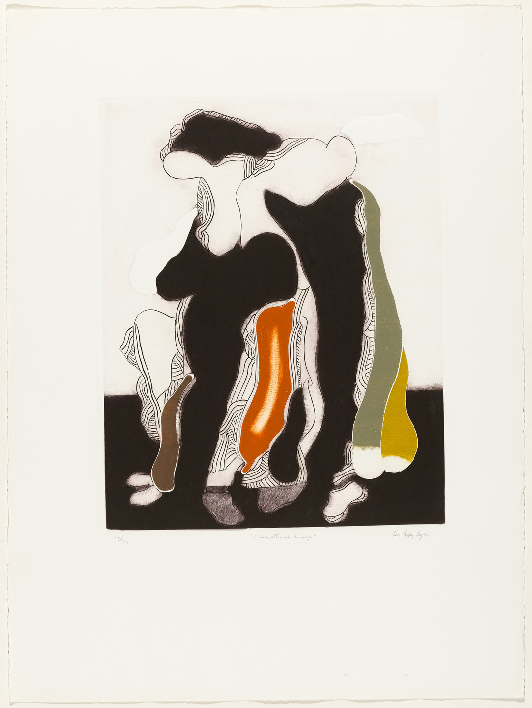 Luis López Loza. Colors of Changing Personalities (Colores Alternado Personajes) from 21 Printmakers from Colombia, Mexico and Venezuela (21 Estampadores de Colombia, Mexico y Venezuela). 1972