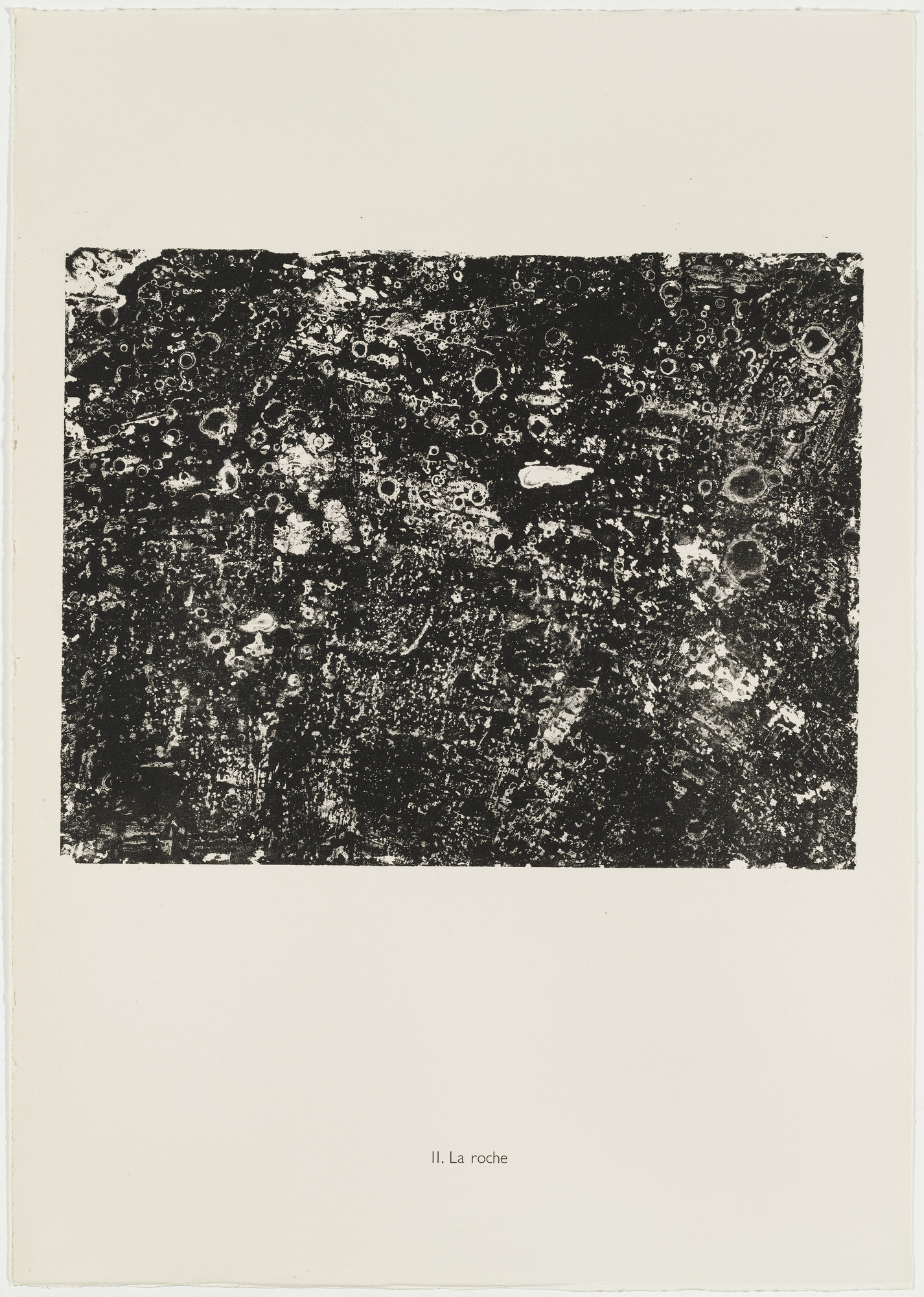 Jean Dubuffet. Rock ( La Roche ) from the portfolio Continuation of Inventory ( Suite d'inventaire ) from Phenomena ( Les Phénomènes )