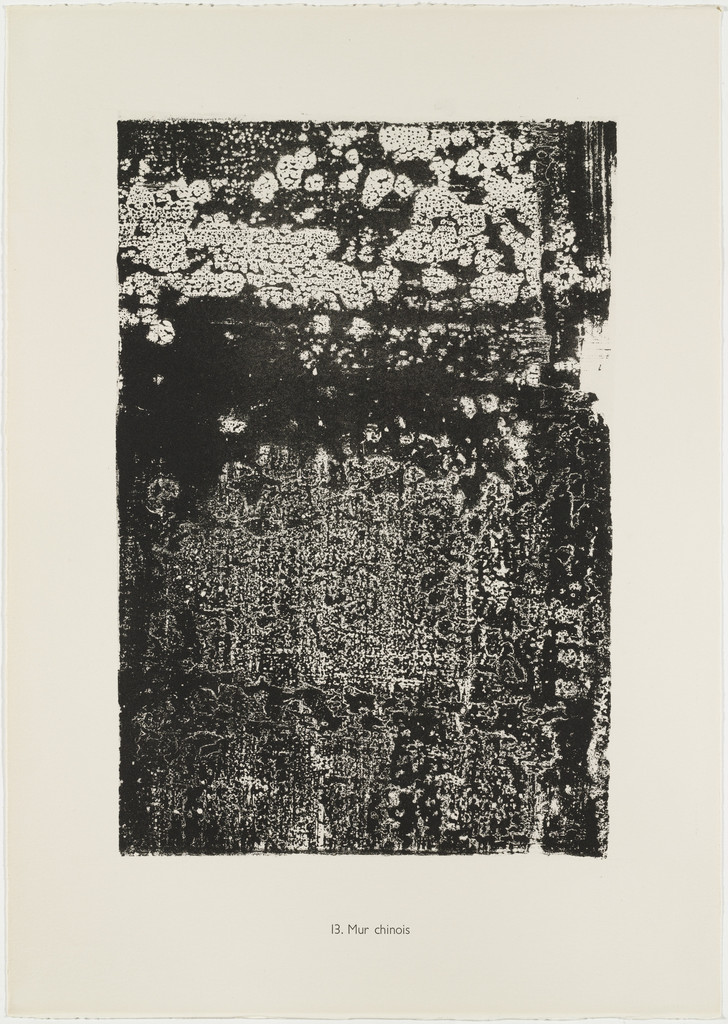 Chinese Wall (Mur chinois) from the portfolio Continuation of Inventory (Suite d'inventaire) from Phenomena (Les Phénomènes)